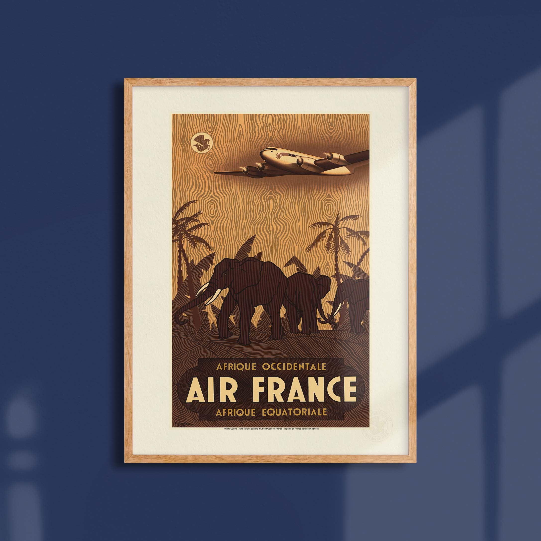 Affiche Air France - Afrique occidentale / Equatoriale-oneart.fr