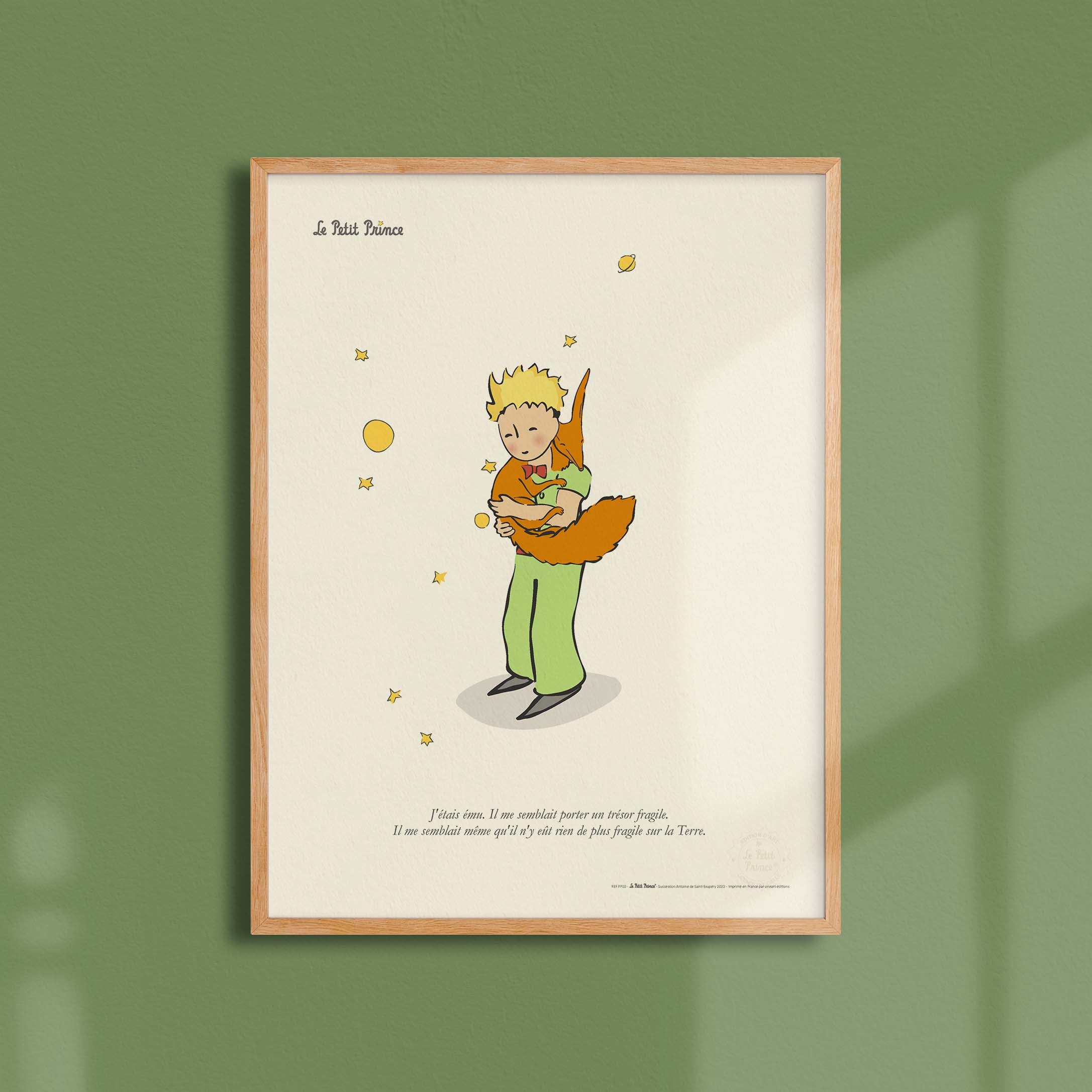 Affiche Le petit prince - Renard câlin-oneart.fr