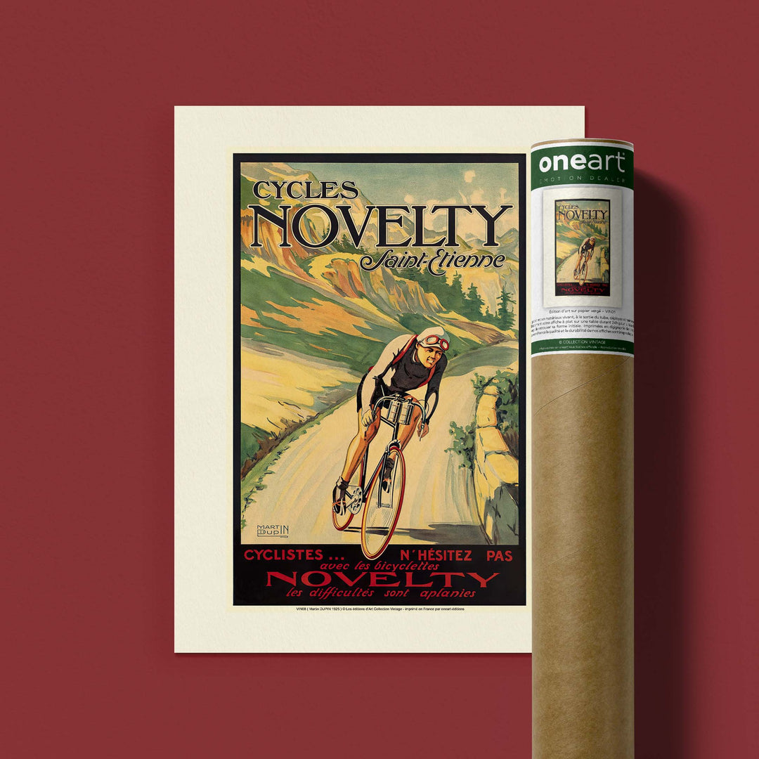 Affiche publicité vintage - Cycles Novelty
