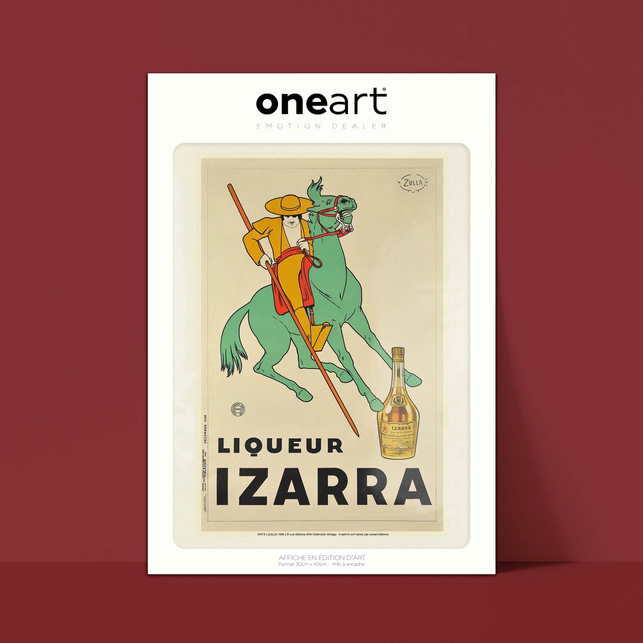 Affiche publicité vintage - Liqueur Izarra-oneart.fr