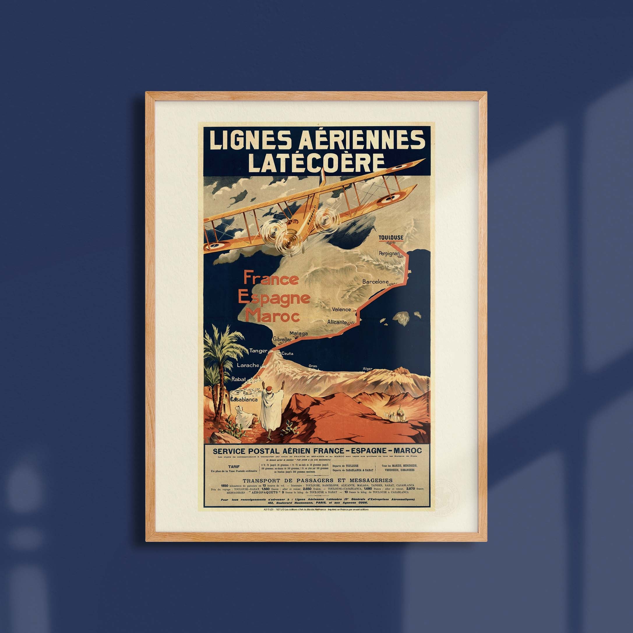 Affiche Air France - LATECOERE Affiche 1921-oneart.fr