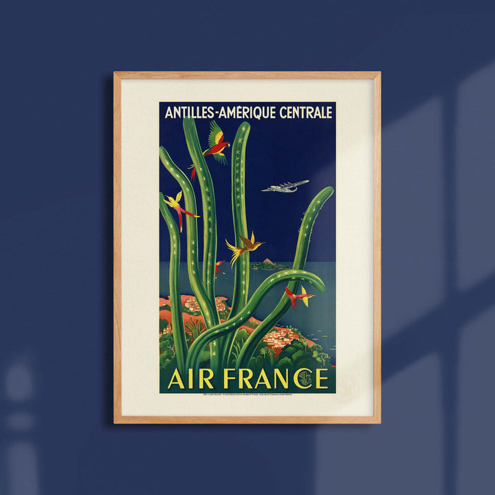 Affiche Air France - Antilles - Amérique Centrale