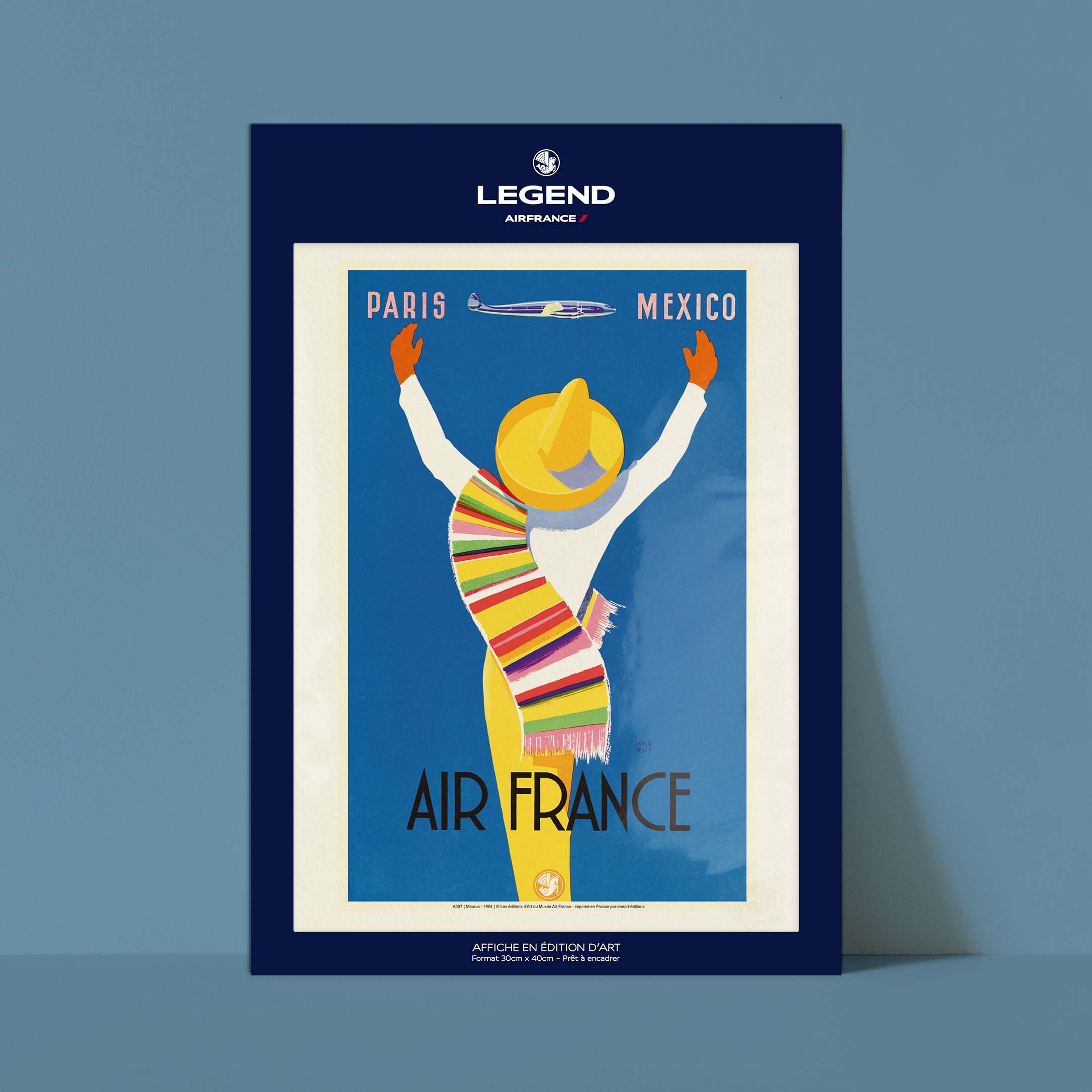 Affiche Air France - Paris Mexico-oneart.fr