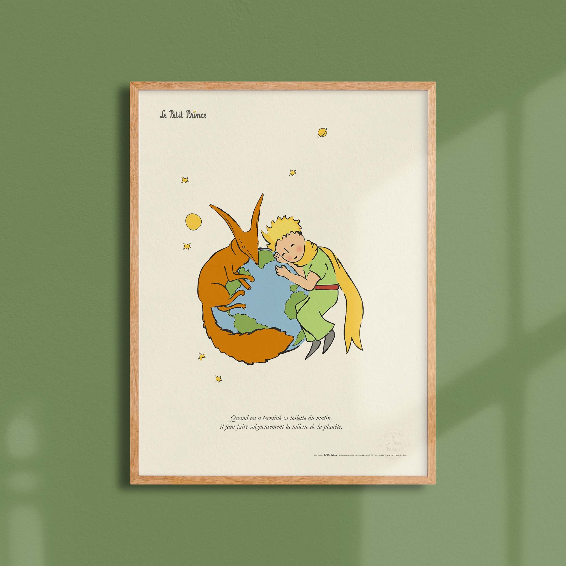 Affiche Le petit prince - Le renard et la Terre-oneart.fr