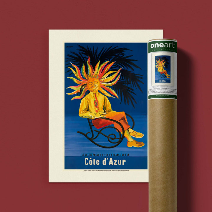 Affiche publicité vintage - Soleil