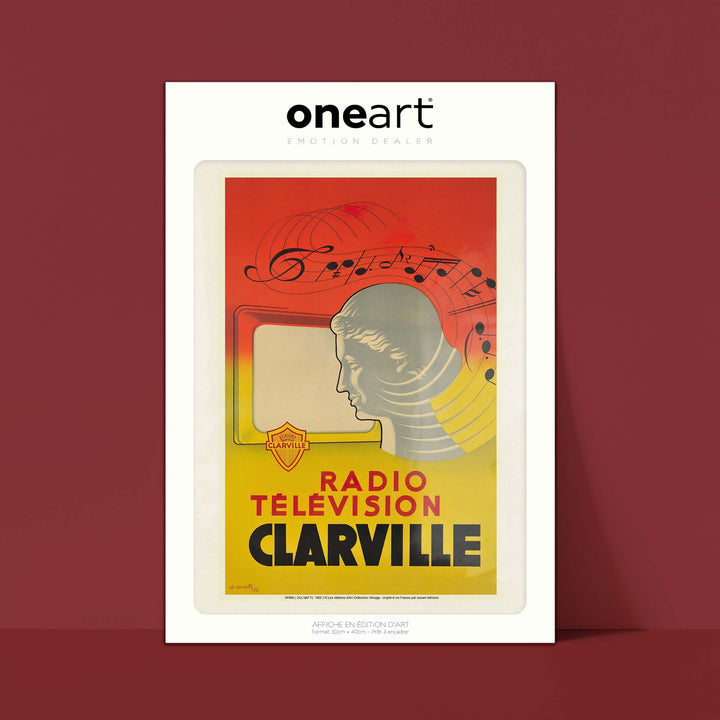 Affiche publicité vintage - Clarville