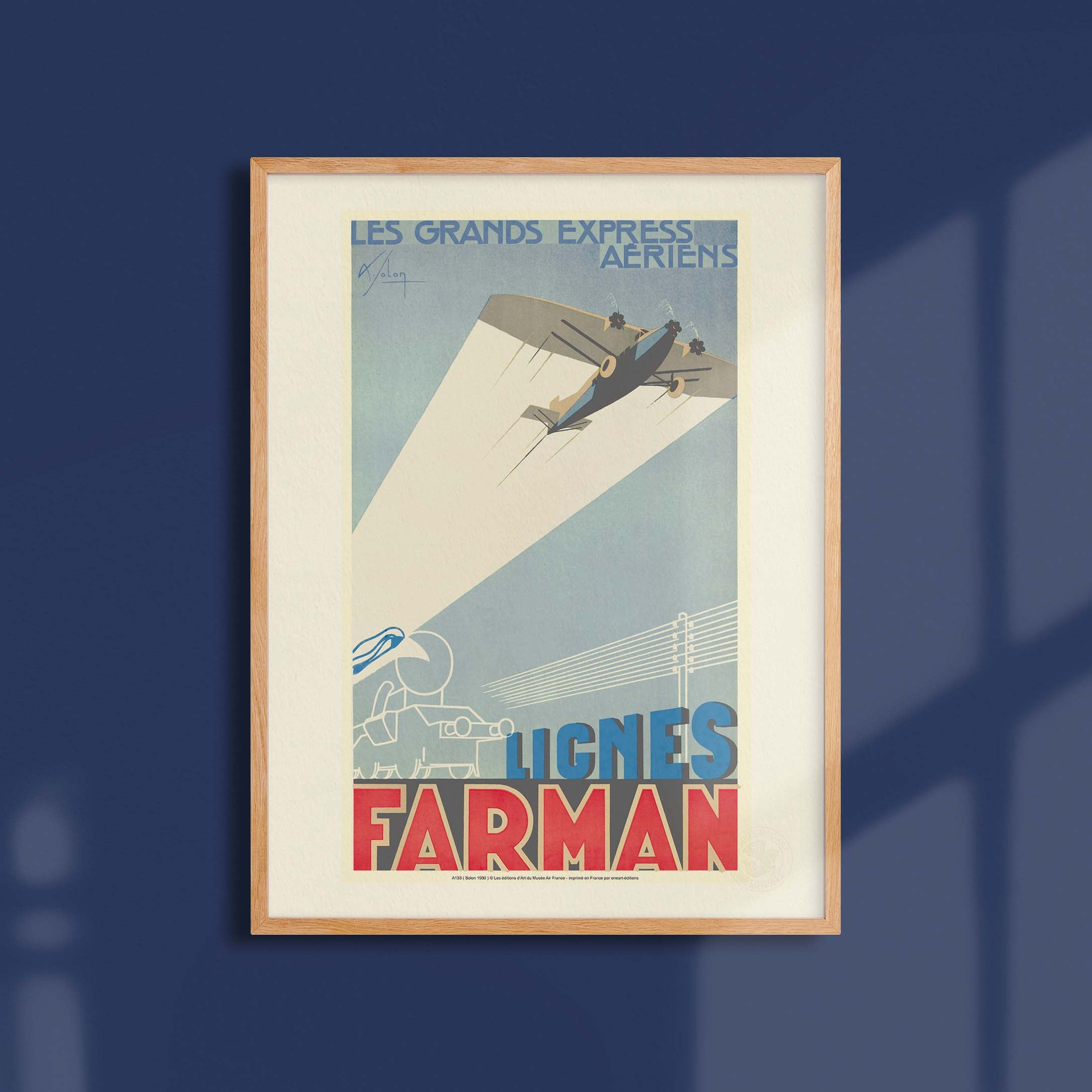 Affiche Air France - Lignes Farman-oneart.fr