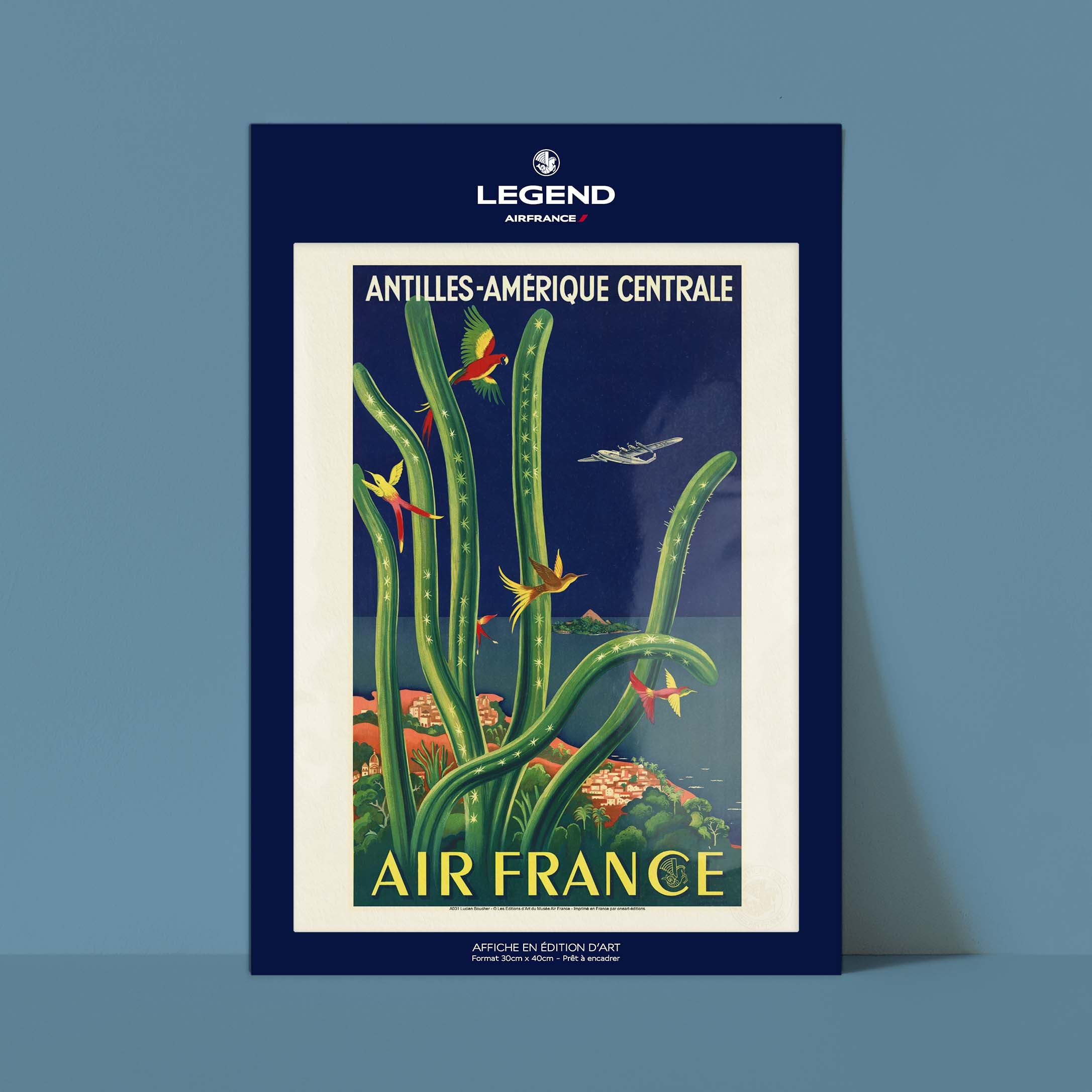 Affiche Air France - Antilles - Amérique Centrale-oneart.fr