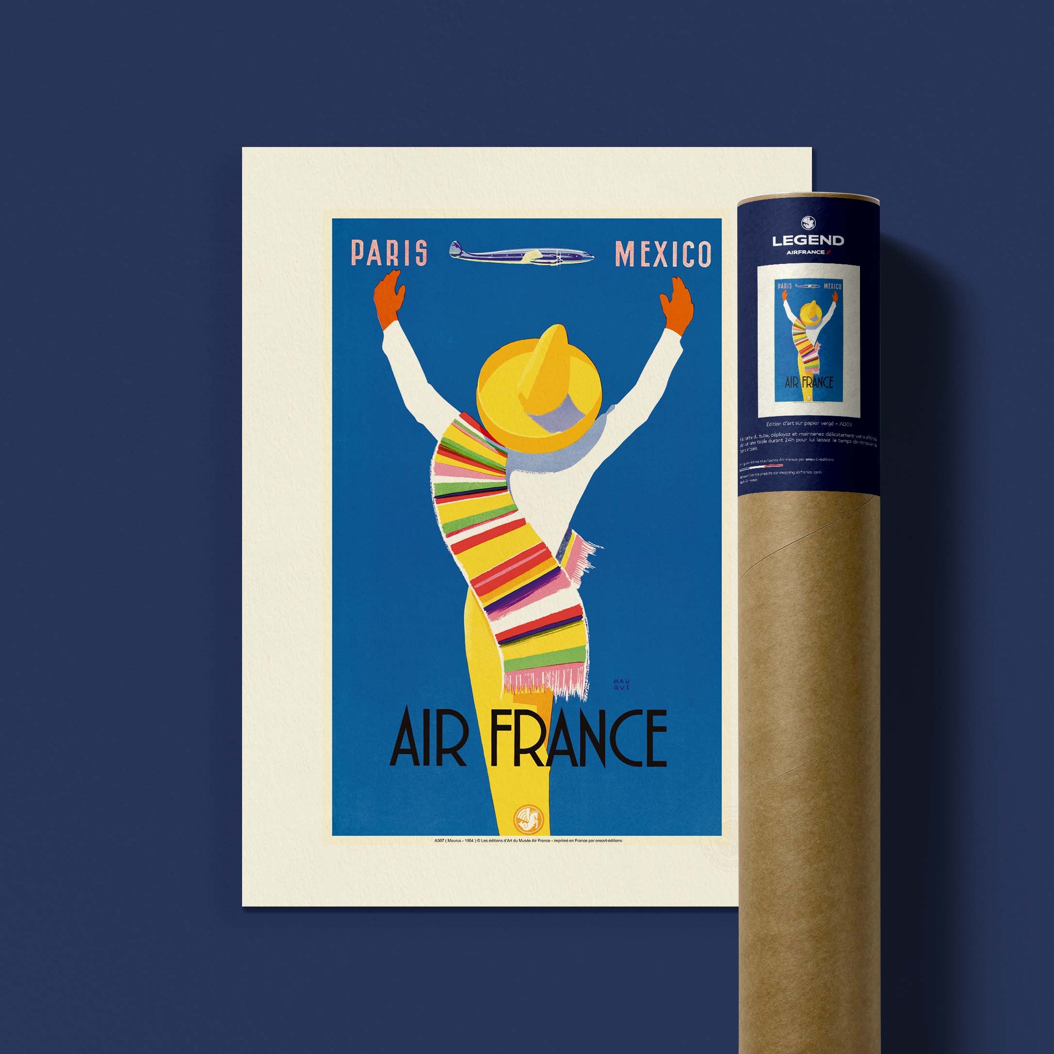 Affiche Air France - Paris Mexico-oneart.fr