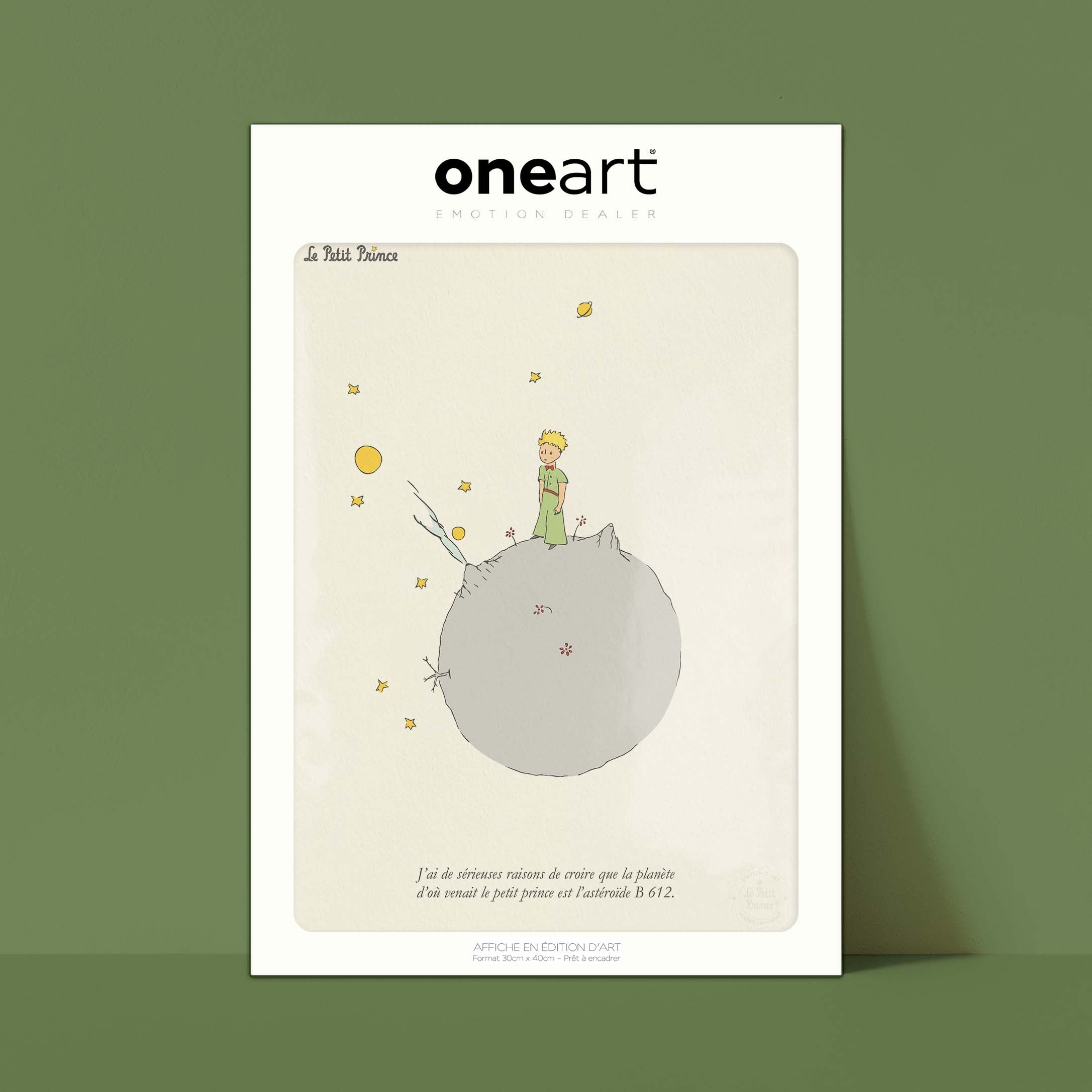 Affiche Le petit prince - Astéroïde B 612-oneart.fr