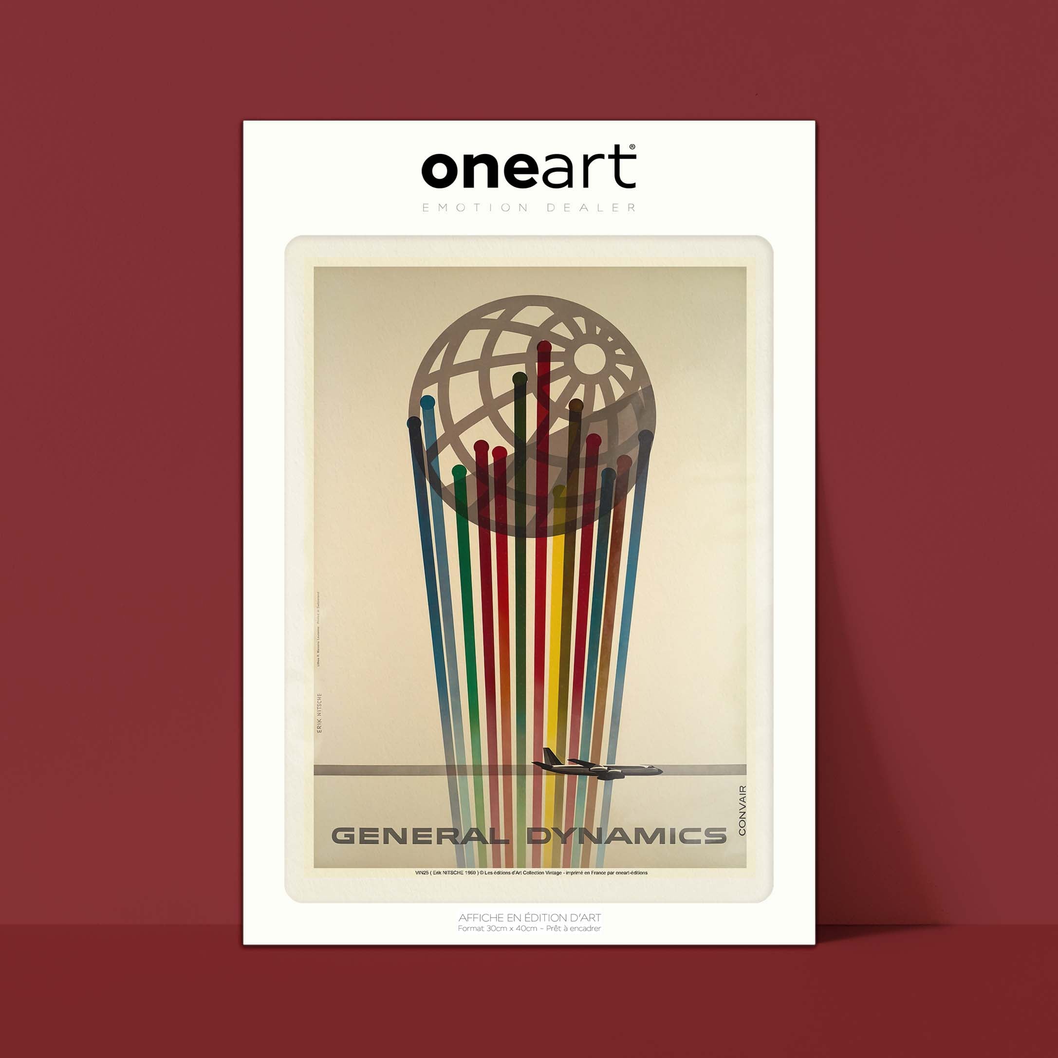 Affiche publicité vintage - General Dynamics Convair-oneart.fr