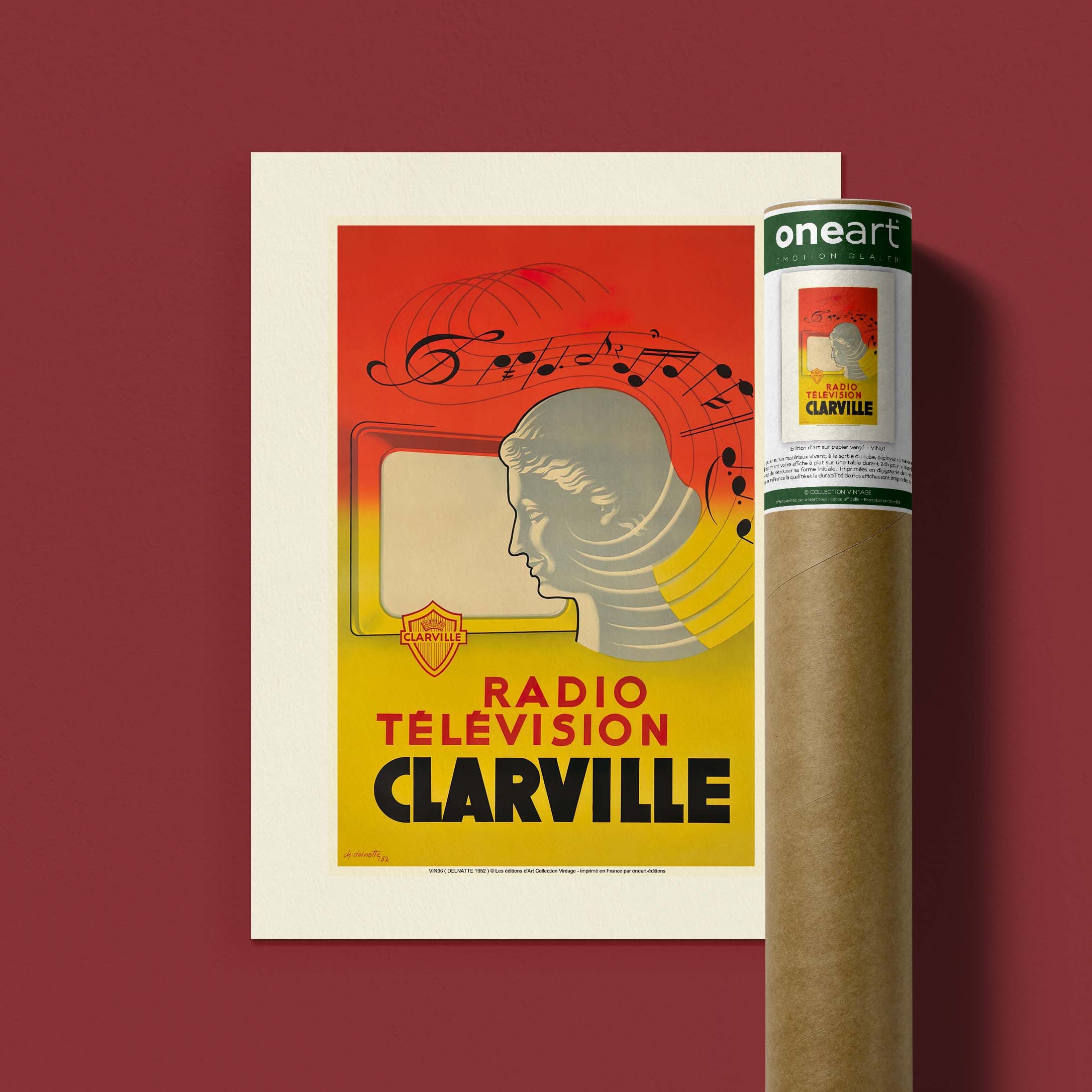 Affiche publicité vintage - Clarville-oneart.fr