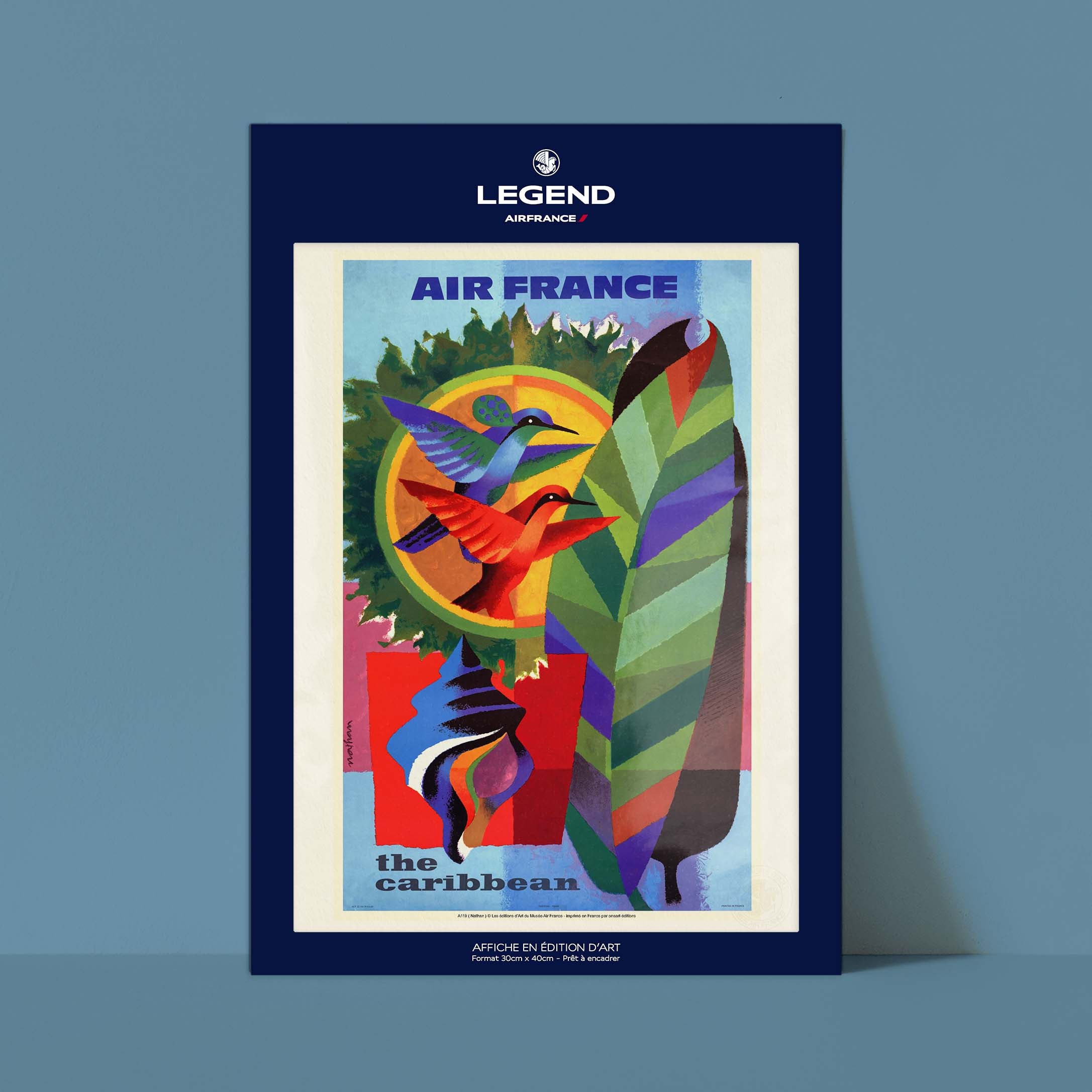 Affiche Air France - Les Caraïbes-oneart.fr