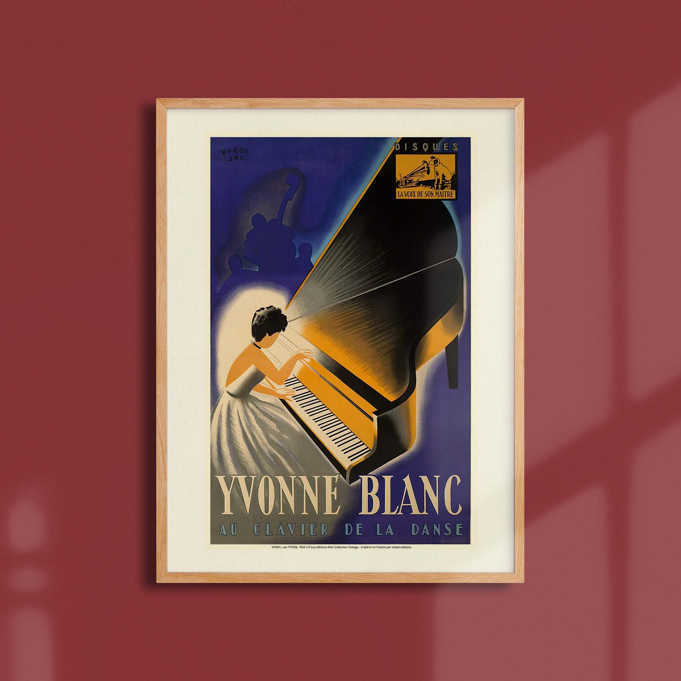 Affiche publicité vintage - Yvonne Blanc-oneart.fr