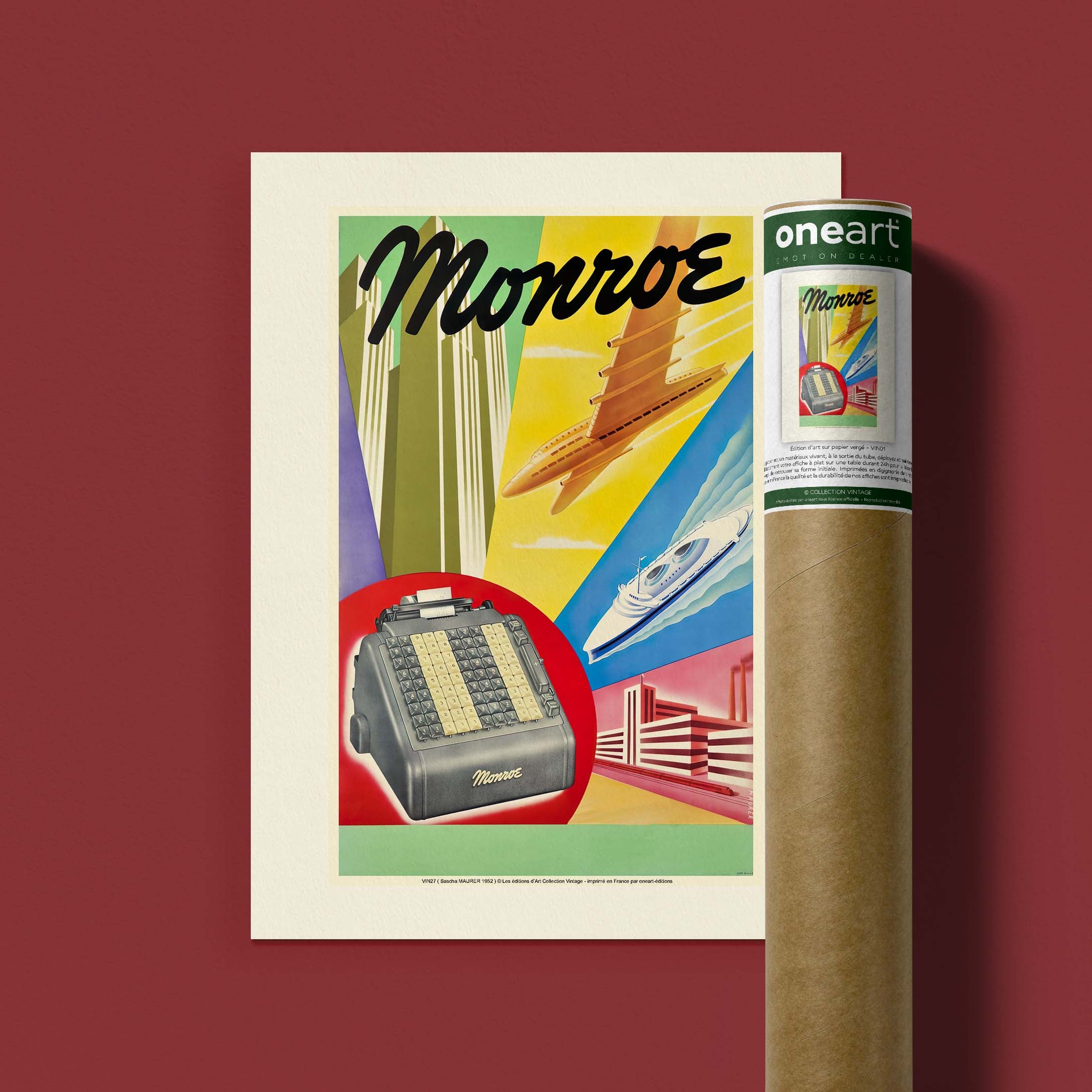 Affiche publicité vintage - Monroe-oneart.fr