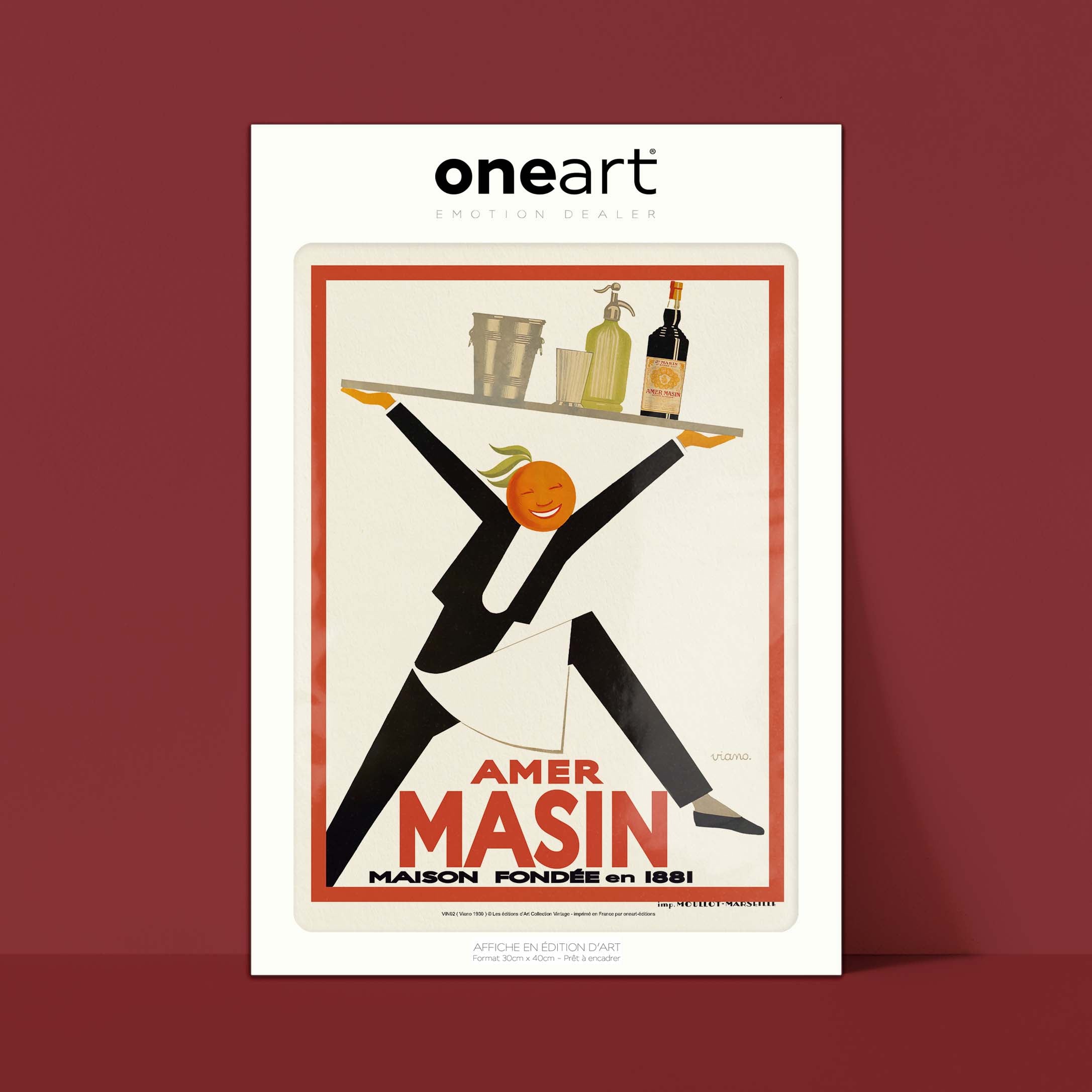 Affiche publicité vintage - Amer Masin-oneart.fr