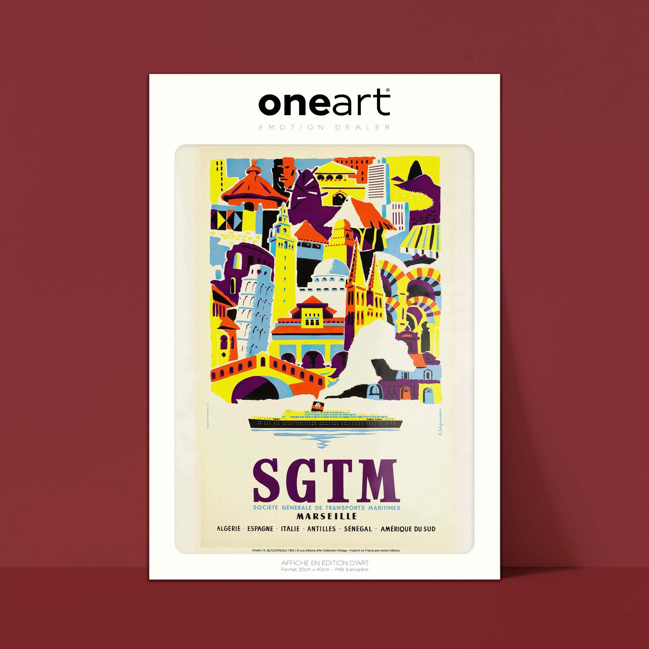 Affiche publicité vintage - SGTM-oneart.fr
