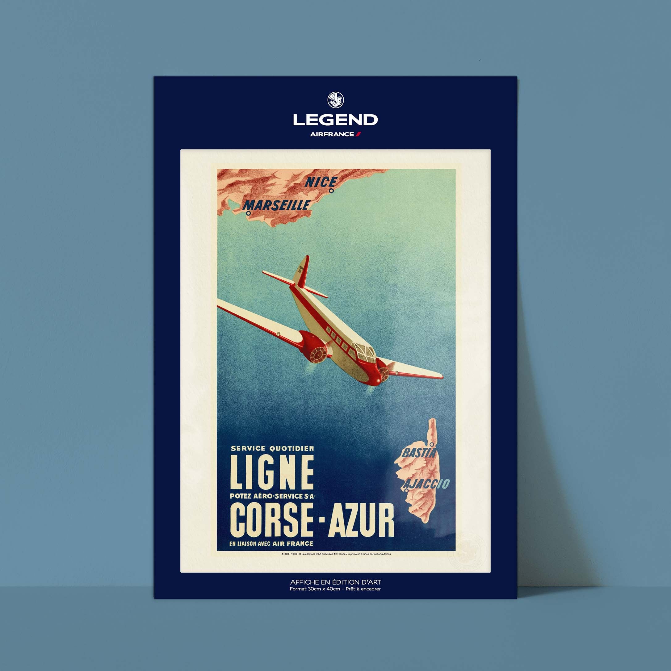 Affiche Air France - Corse Azur-oneart.fr