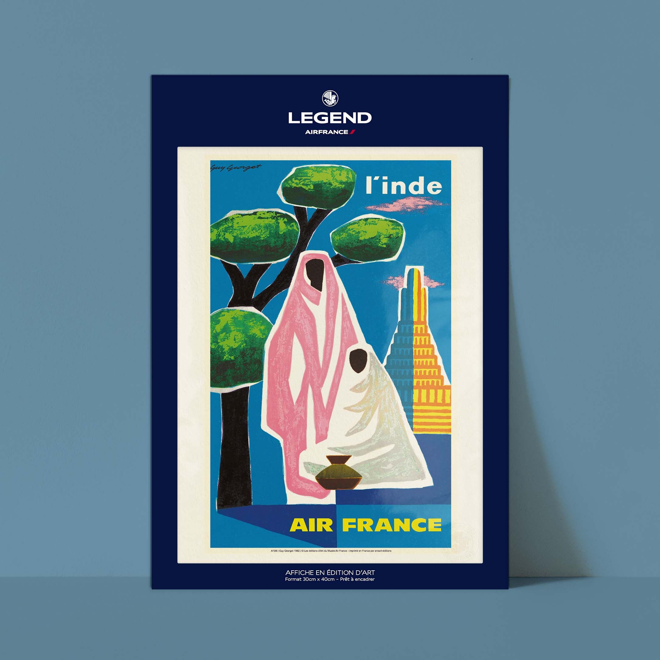 Affiche Air France - Inde-oneart.fr