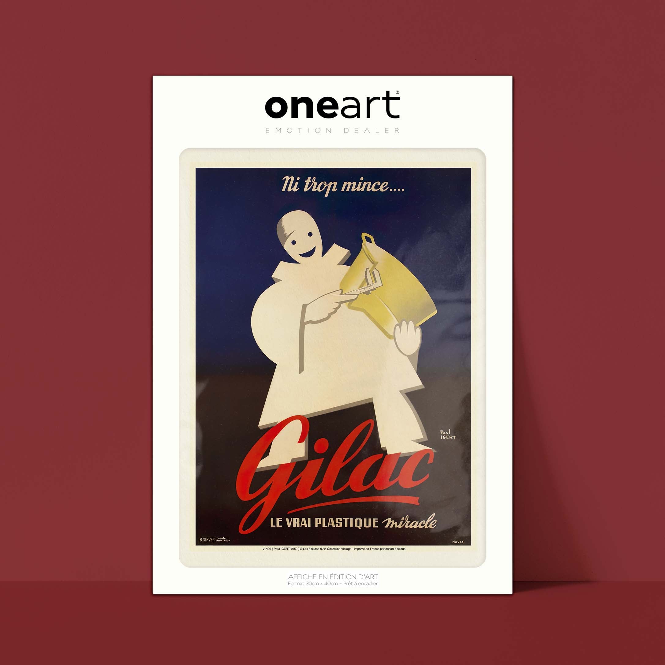 Affiche publicité vintage - Gilac-oneart.fr