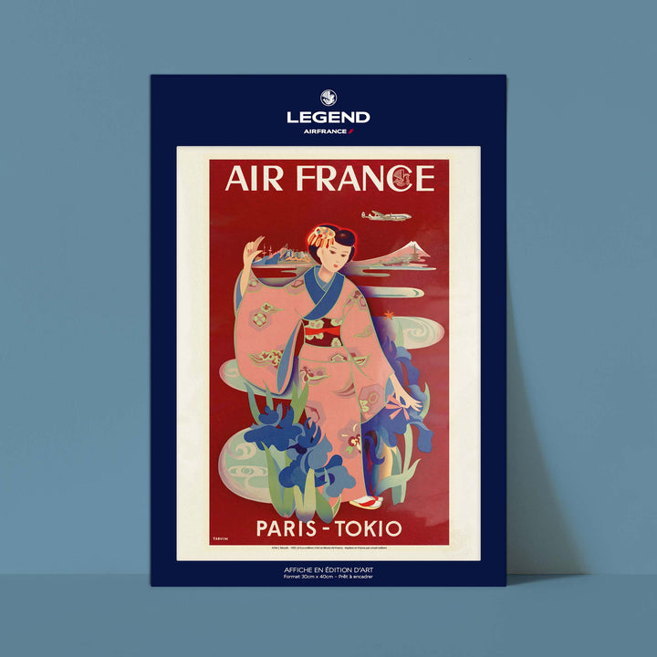 Affiche Air France - Paris - Tokio