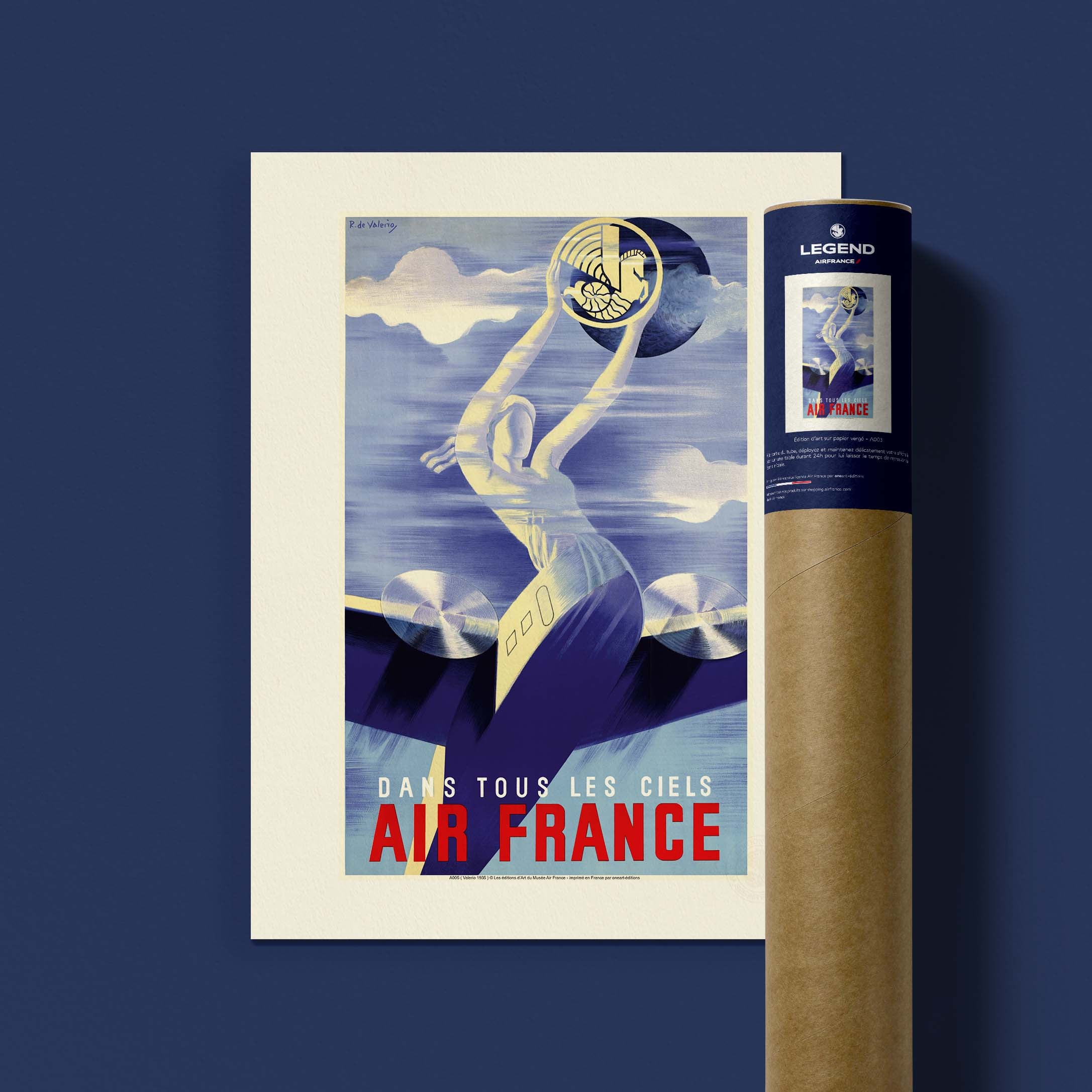 Affiche Air France - Dans tous les ciels-oneart.fr