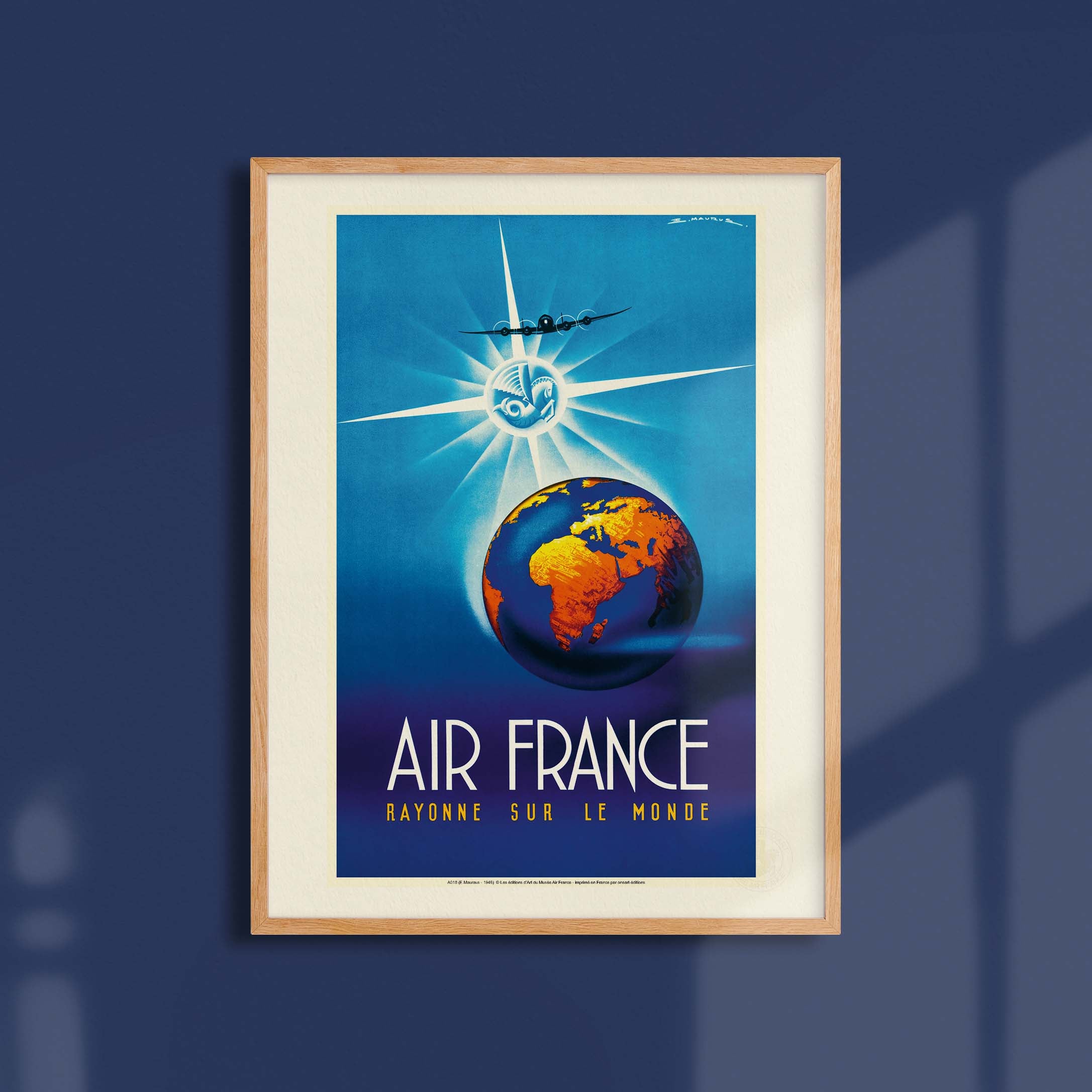 Affiche Air France - Air France rayonne sur le monde-oneart.fr