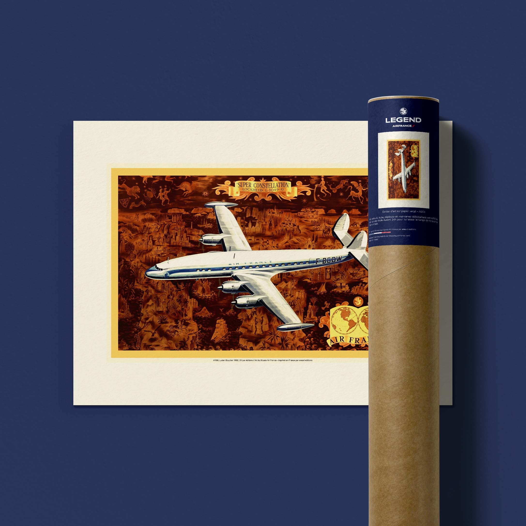 Affiche Air France - Super Constellation-oneart.fr