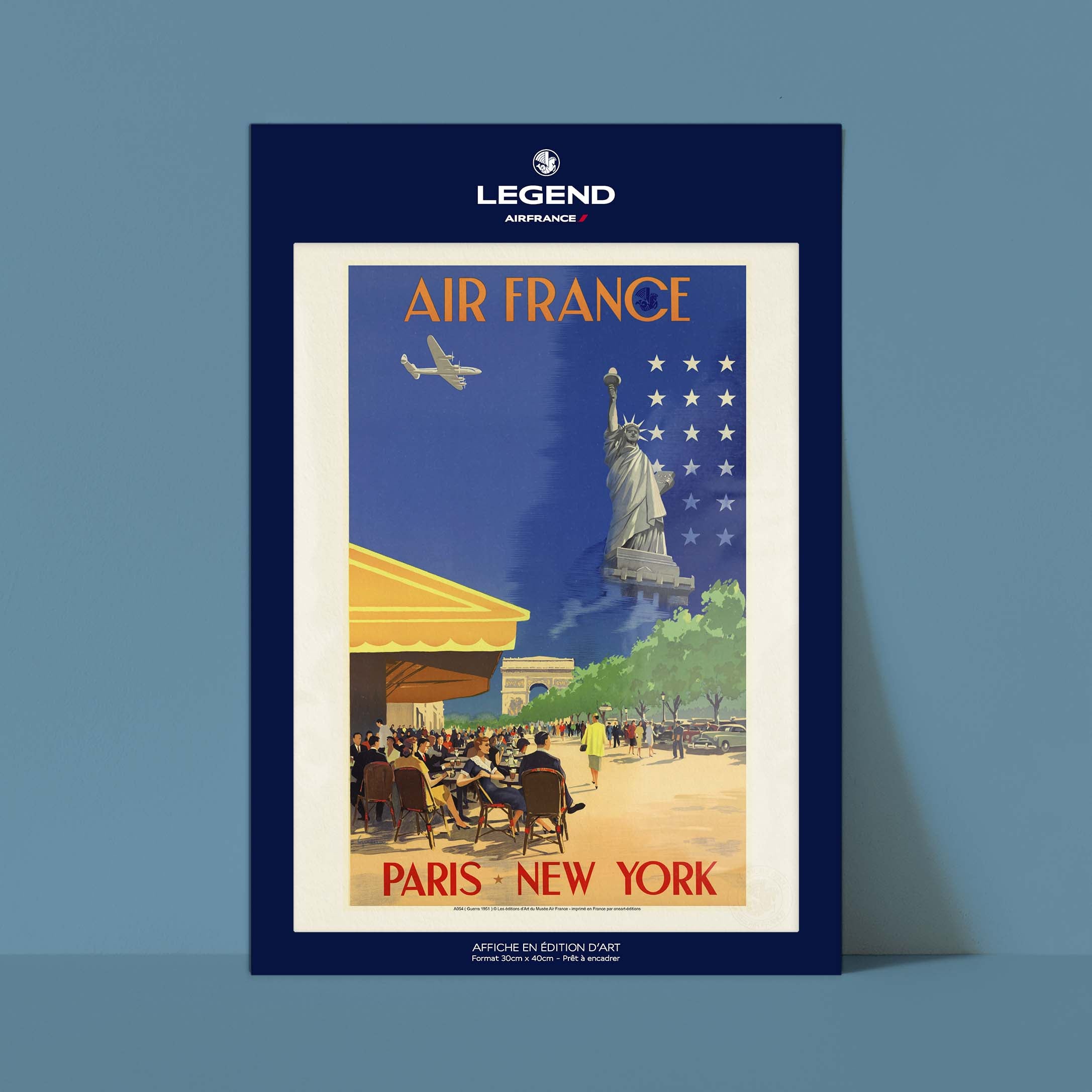 Affiche Air France - Paris New - York-oneart.fr