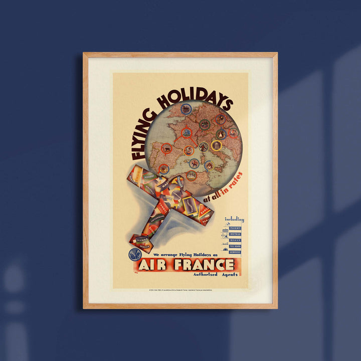 Affiche Air France - Flying Holidays