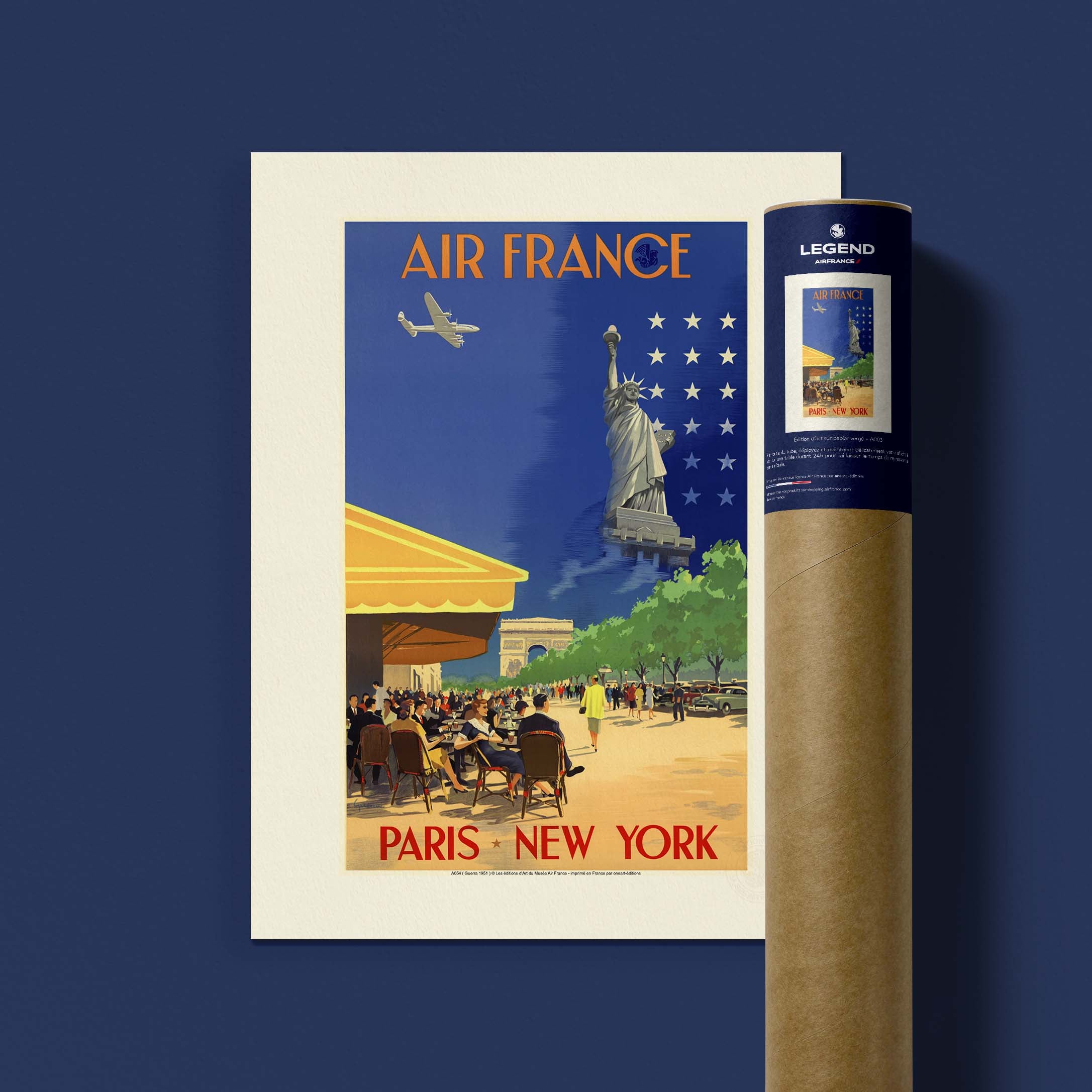 Affiche Air France - Paris New - York-oneart.fr