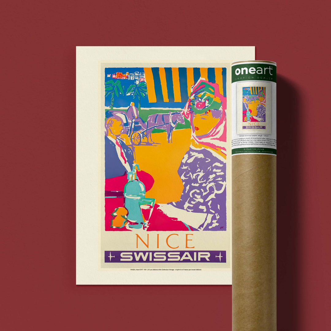 Affiche publicité vintage - Nice