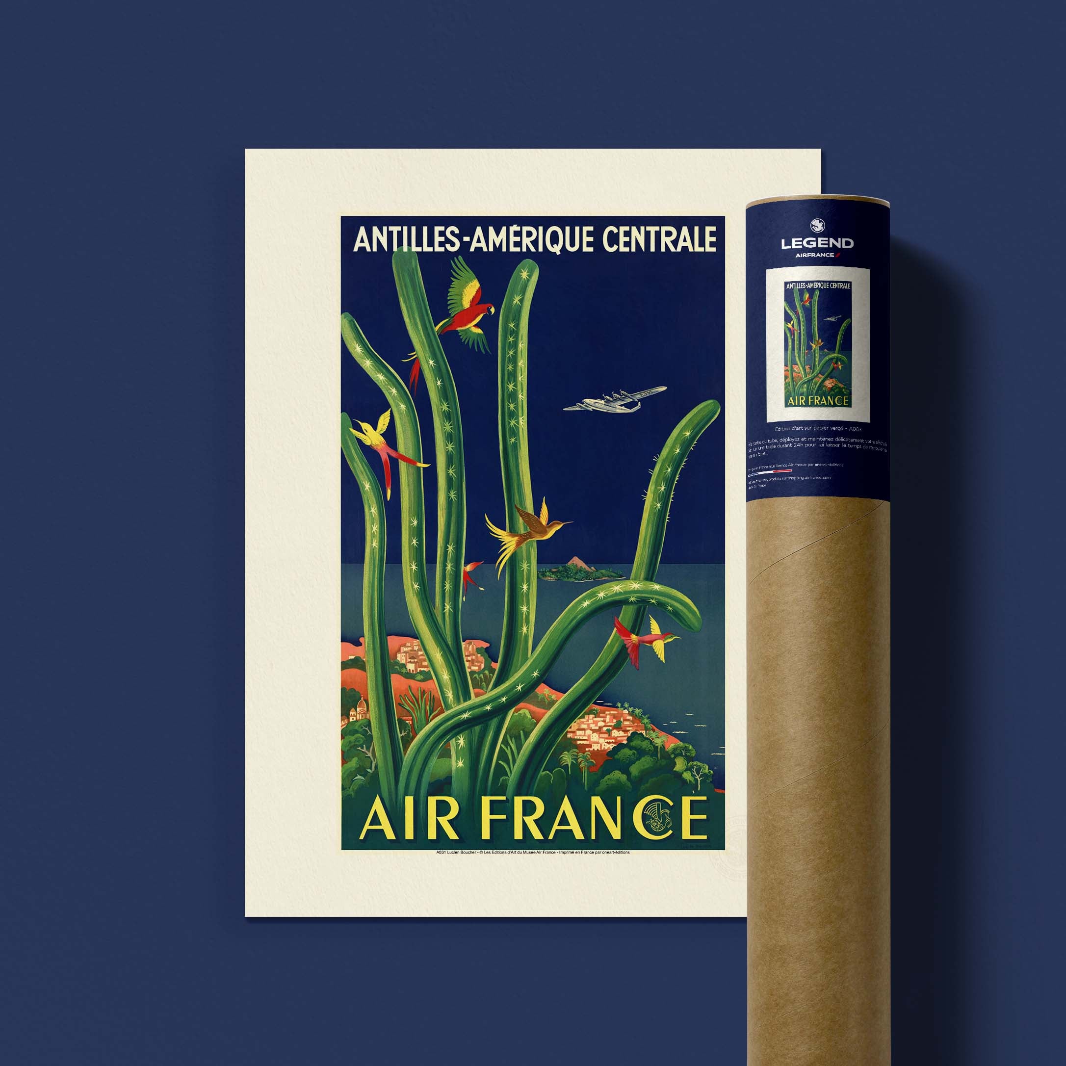 Affiche Air France - Antilles - Amérique Centrale-oneart.fr