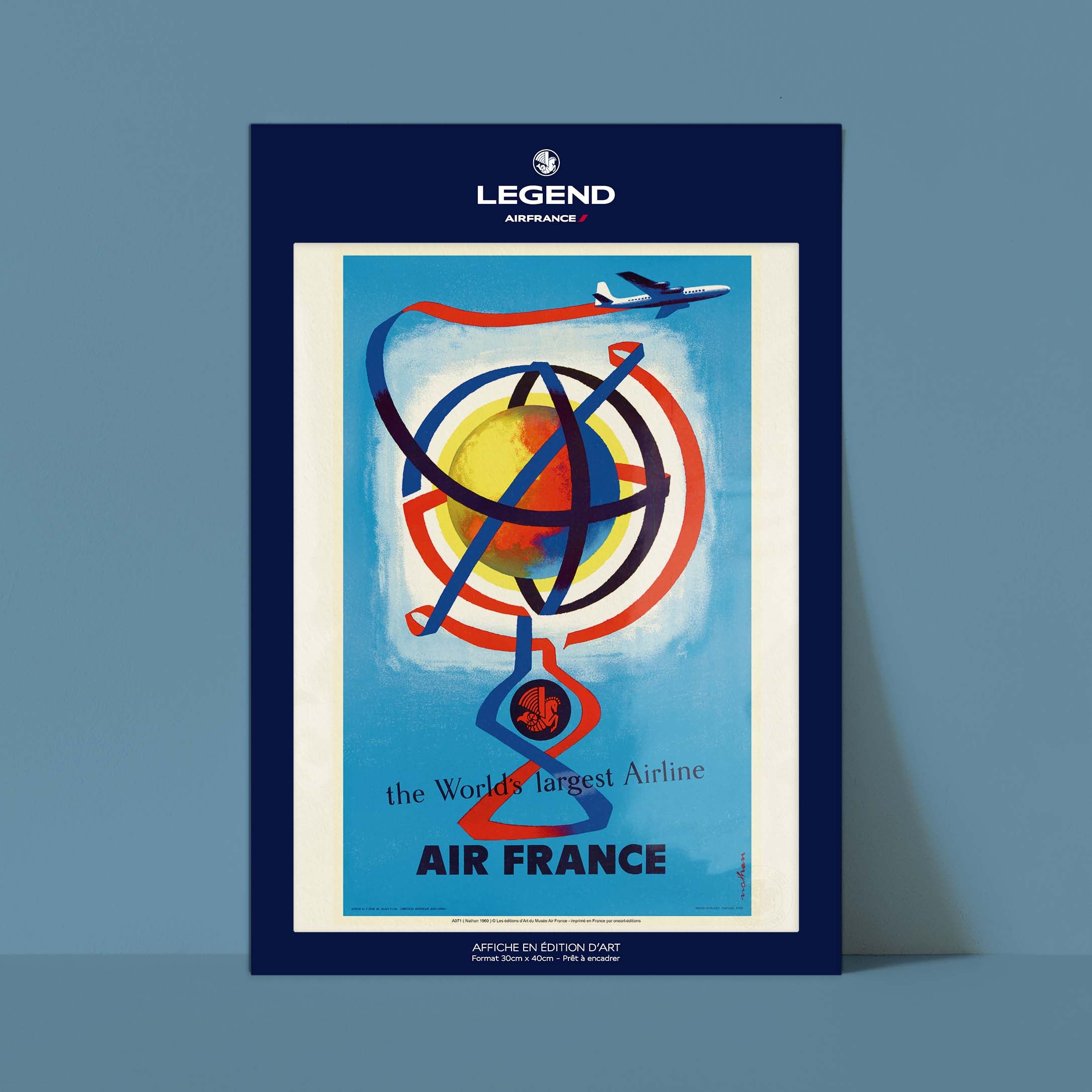 Affiche Air France - The World largest Airline-oneart.fr