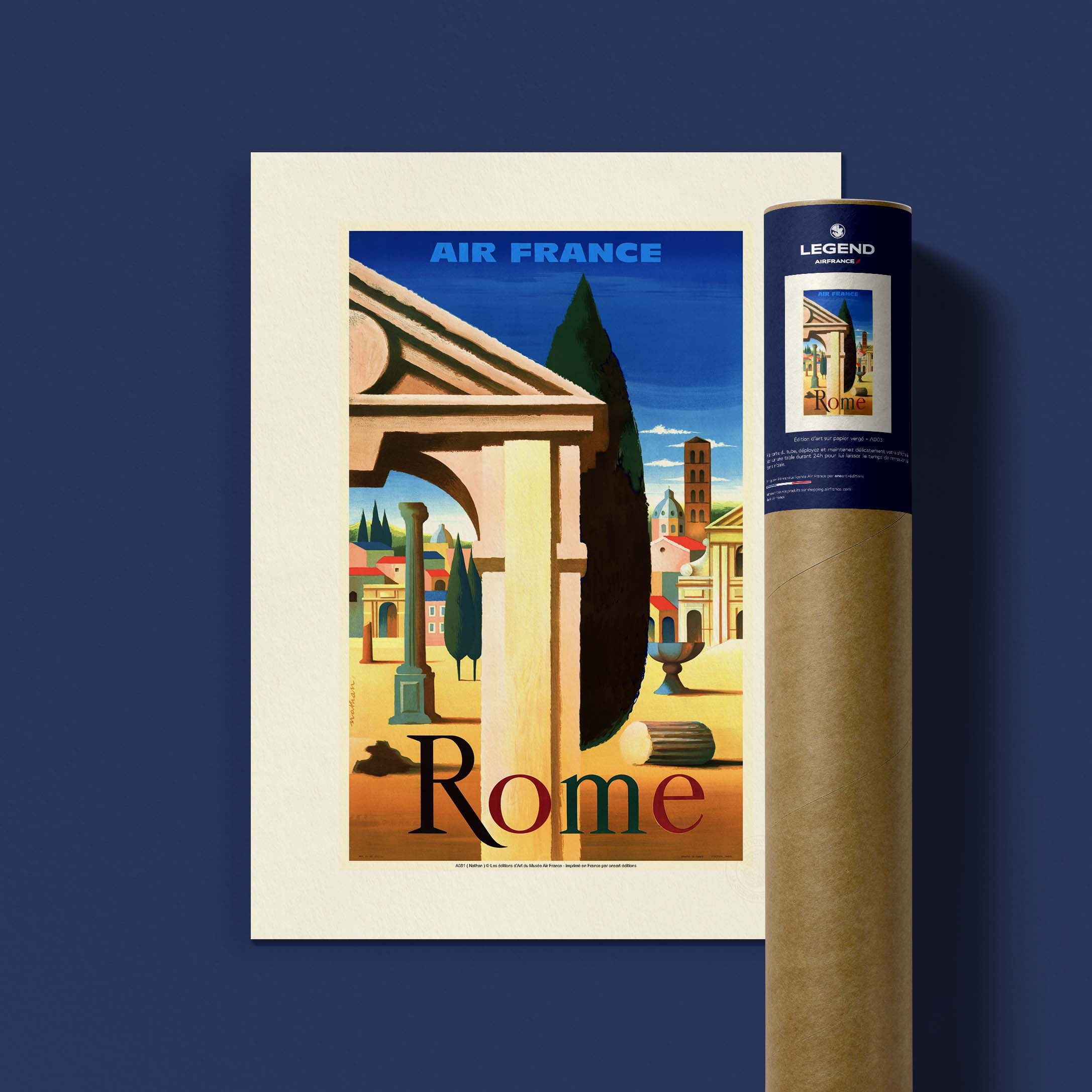 Affiche Air France - Rome-oneart.fr