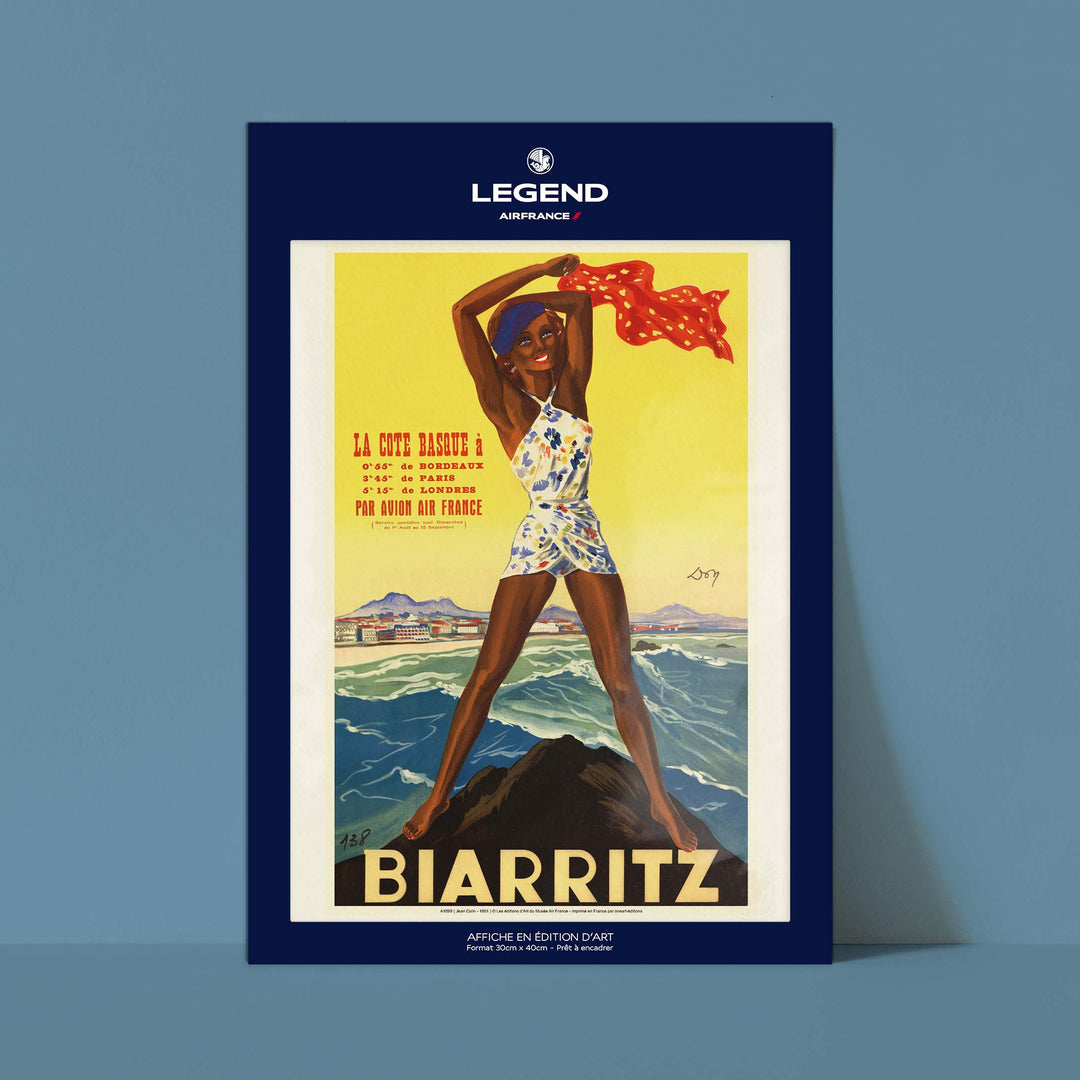 Air France poster - Biarritz