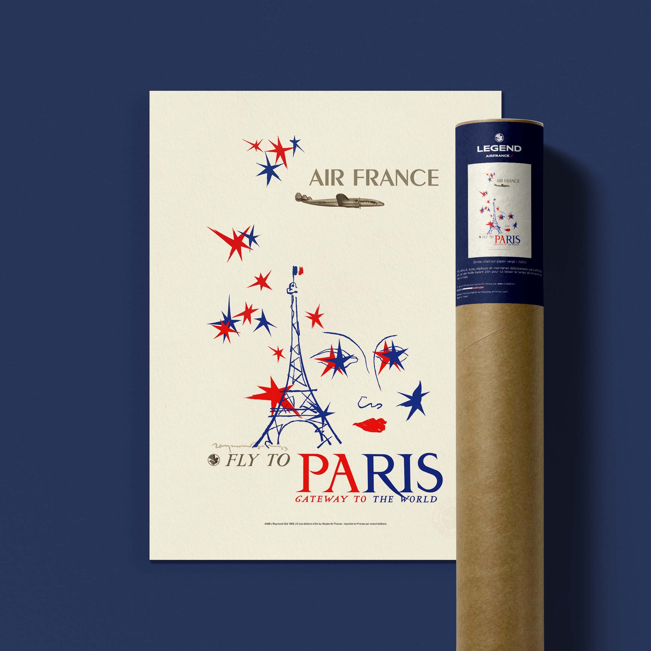 Affiche Air France - Paris, Gateway to the world-oneart.fr