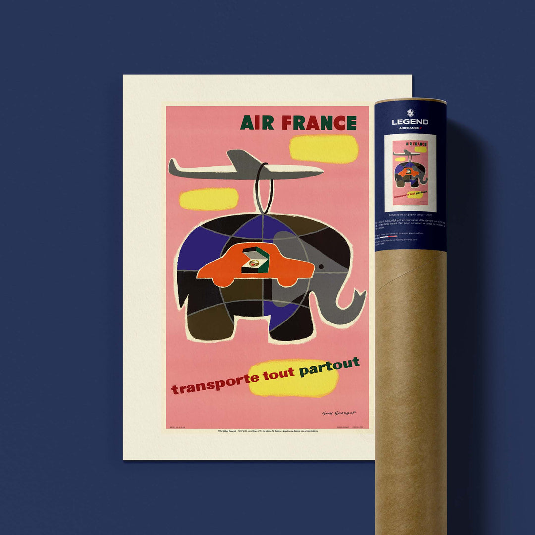 Affiche Air France - Transporte tout, partout