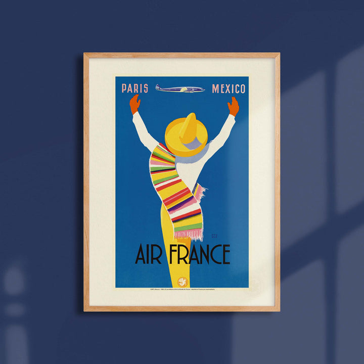 Affiche Air France - Paris Mexico