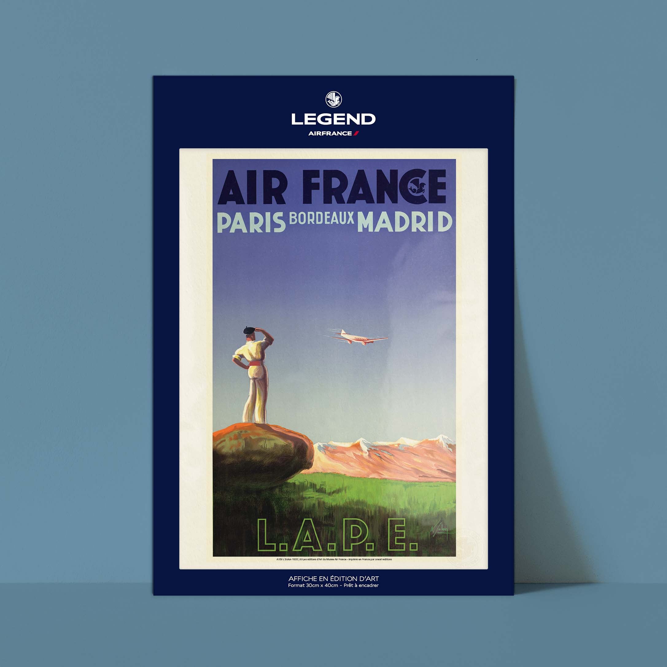 Affiche Air France - LAPE Paris - Bordeaux - Madrid-oneart.fr