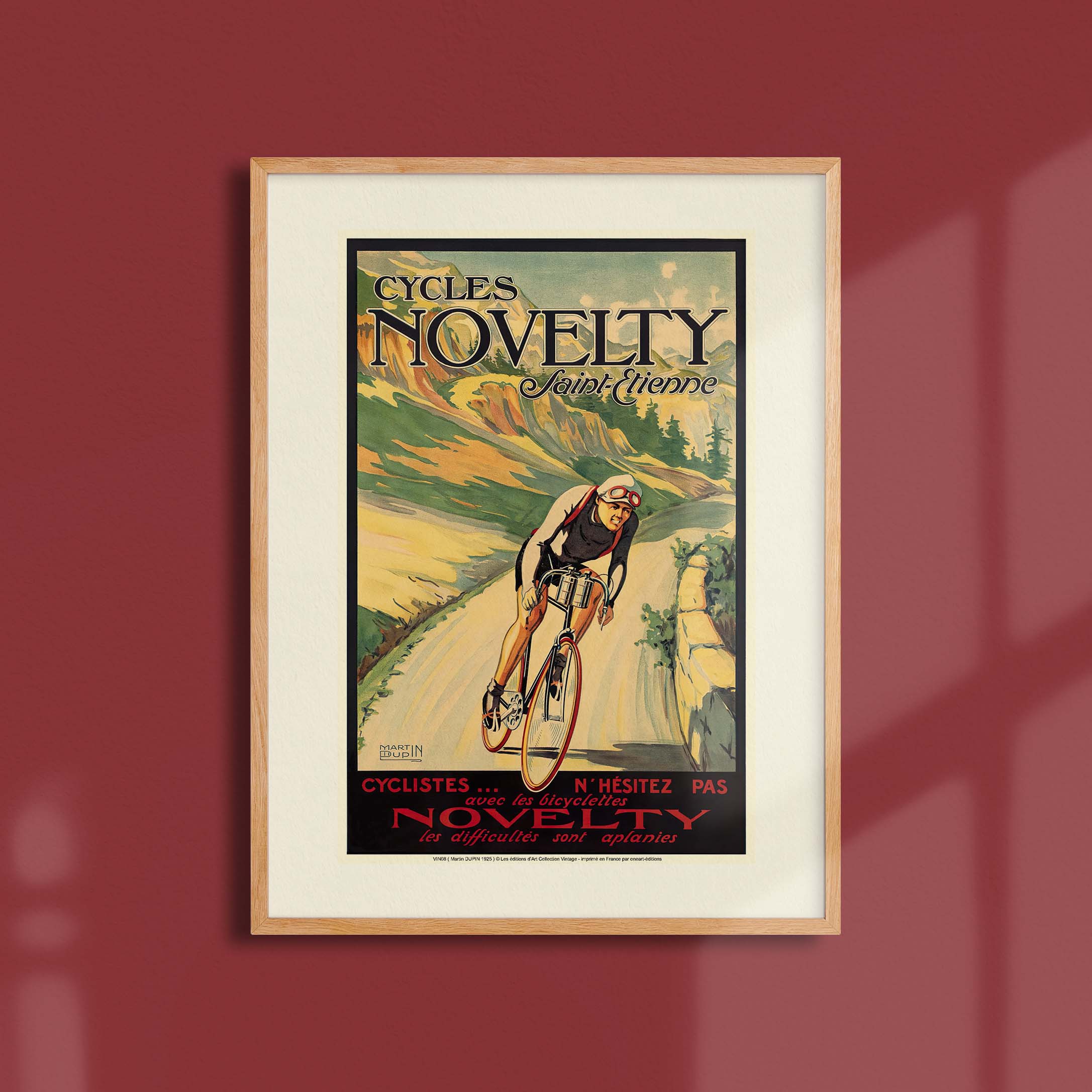 Affiche publicité vintage - Cycles Novelty-oneart.fr
