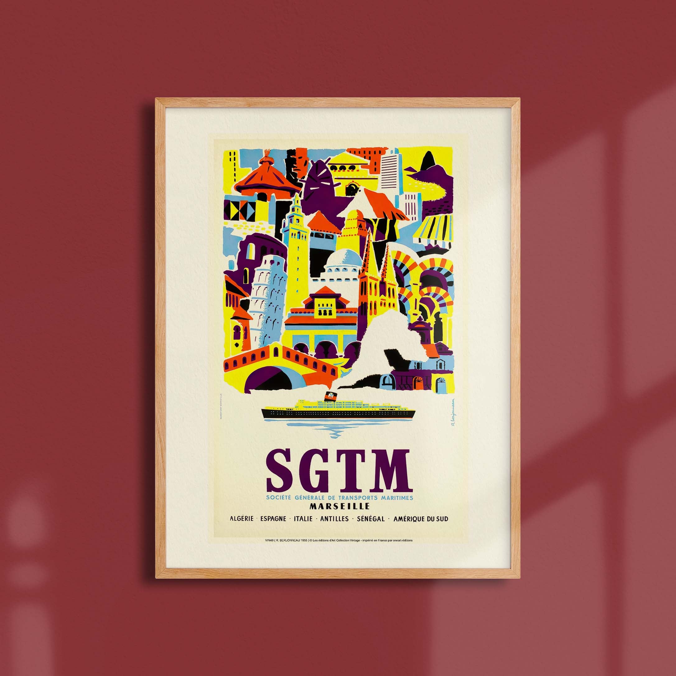 Affiche publicité vintage - SGTM-oneart.fr