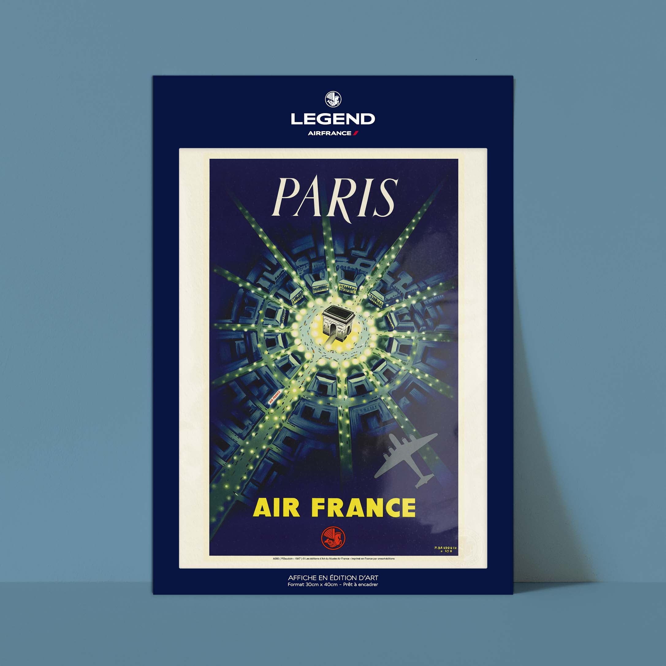 Affiche Air France - Paris (Arc de Triomphe)-oneart.fr