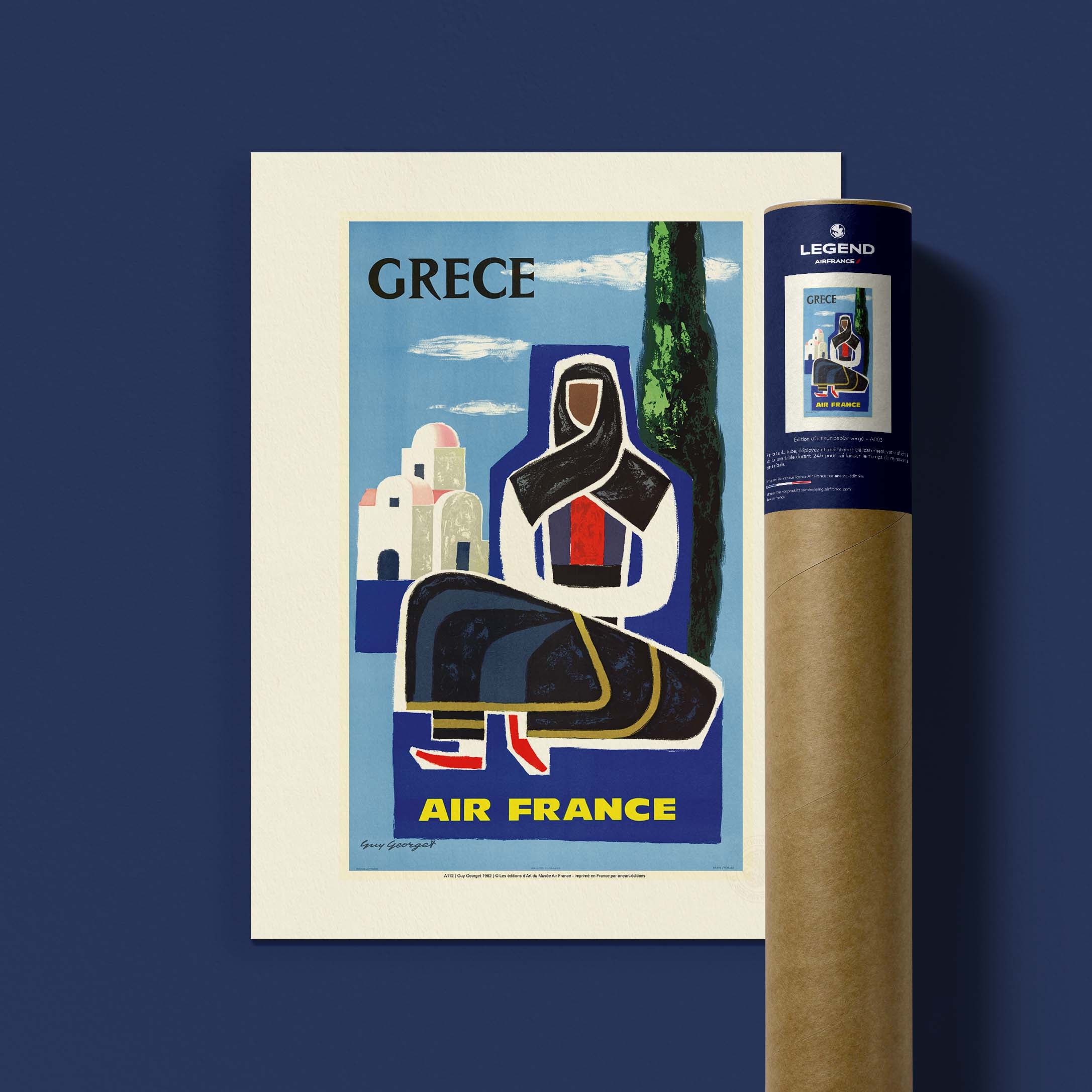 Affiche Air France - Grèce-oneart.fr