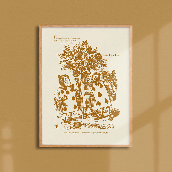 Affiche Alice - Deux, Cinq & Sept peignent le rosier