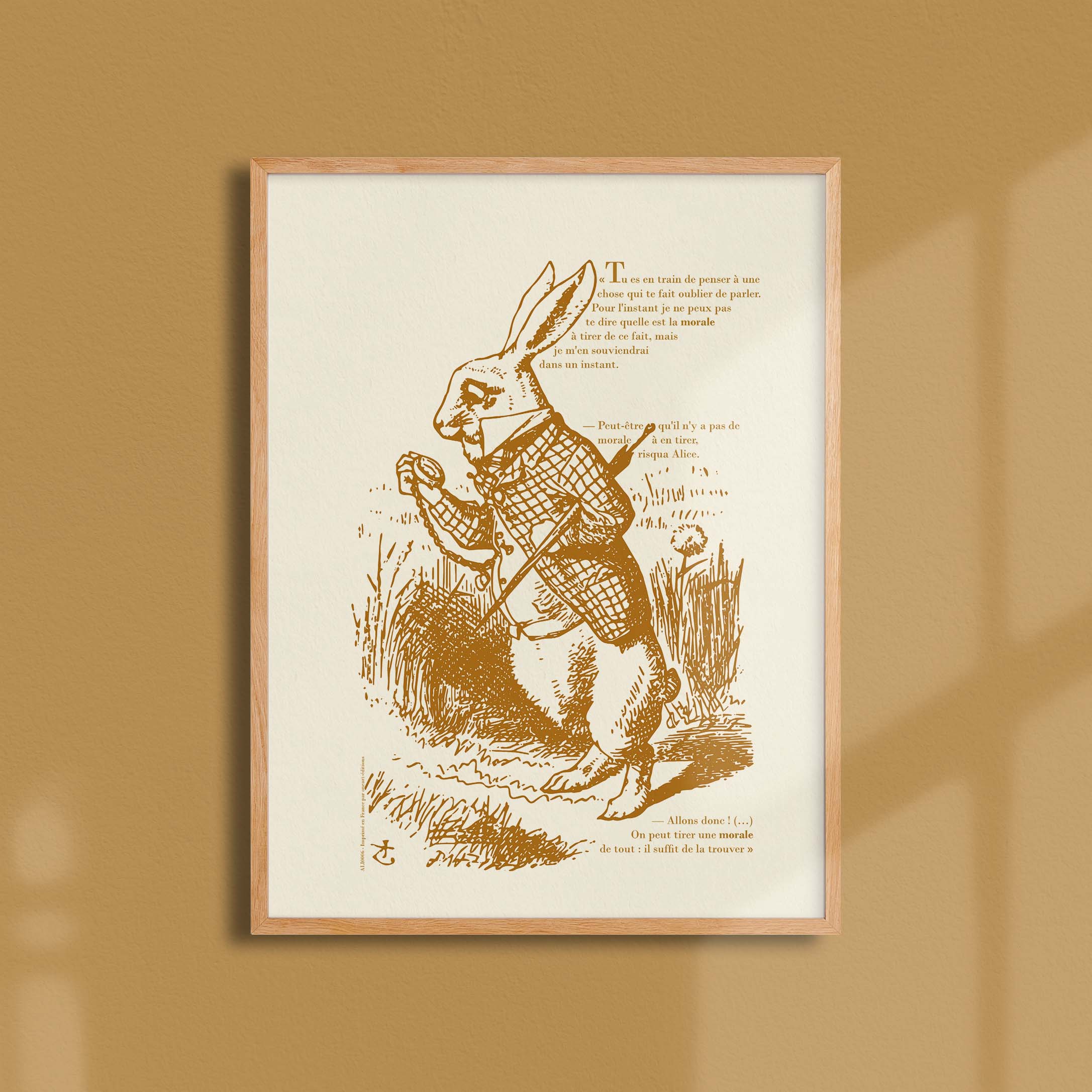 Affiche Alice - Le lapin blanc regarde sa montre-oneart.fr