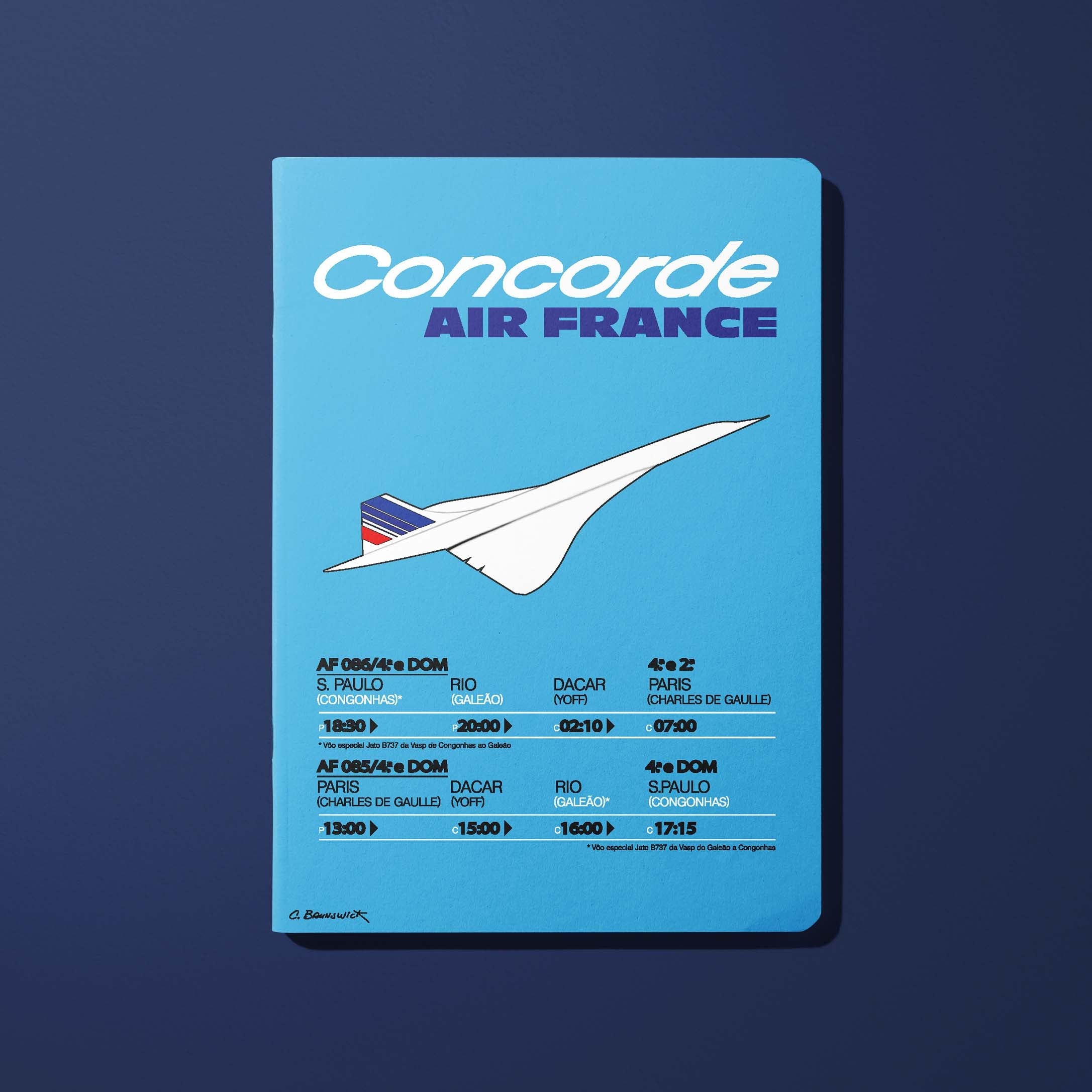 Air France Legend Concorde Timeline Notebook