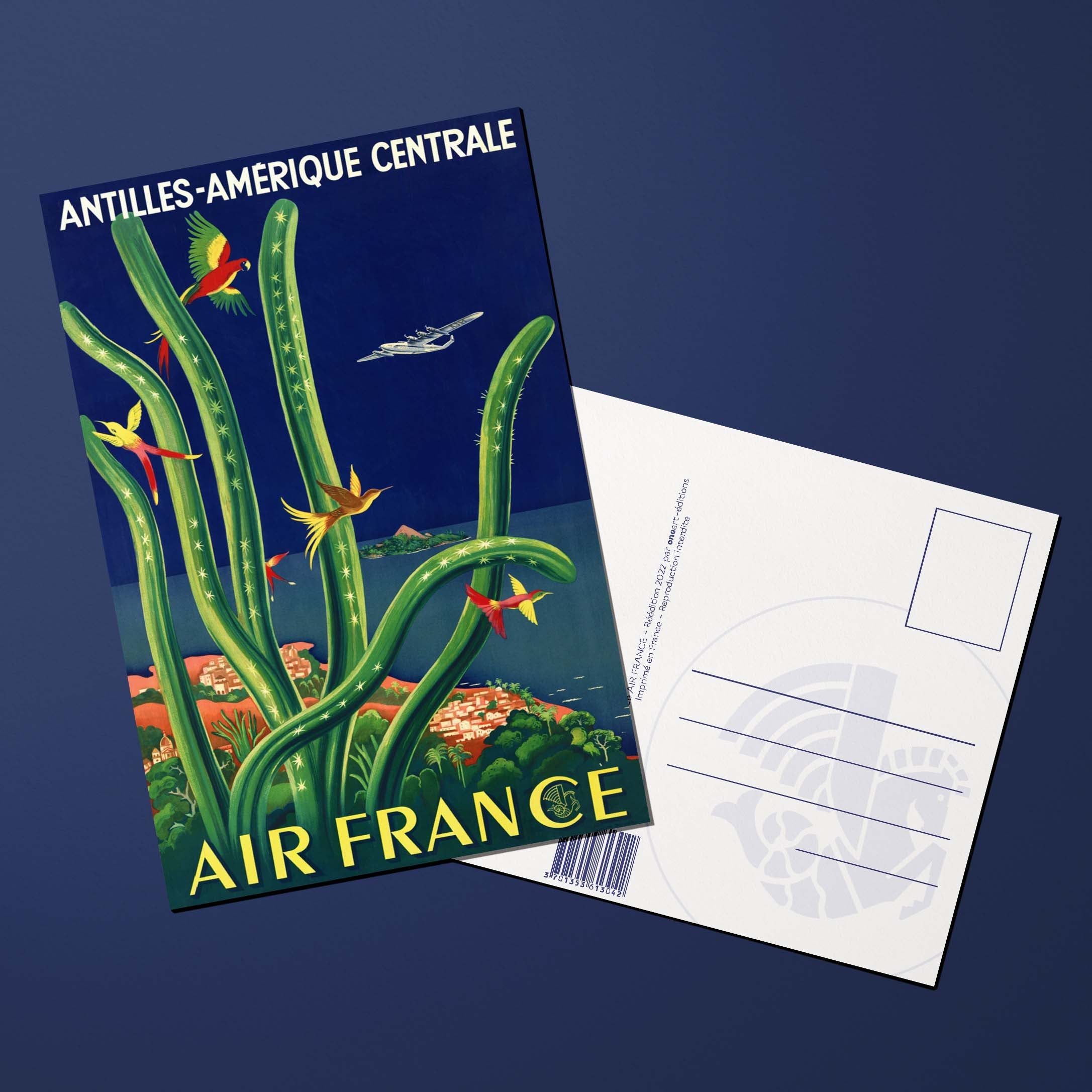 Air France Legend West Indies postcard - Central America, cactus