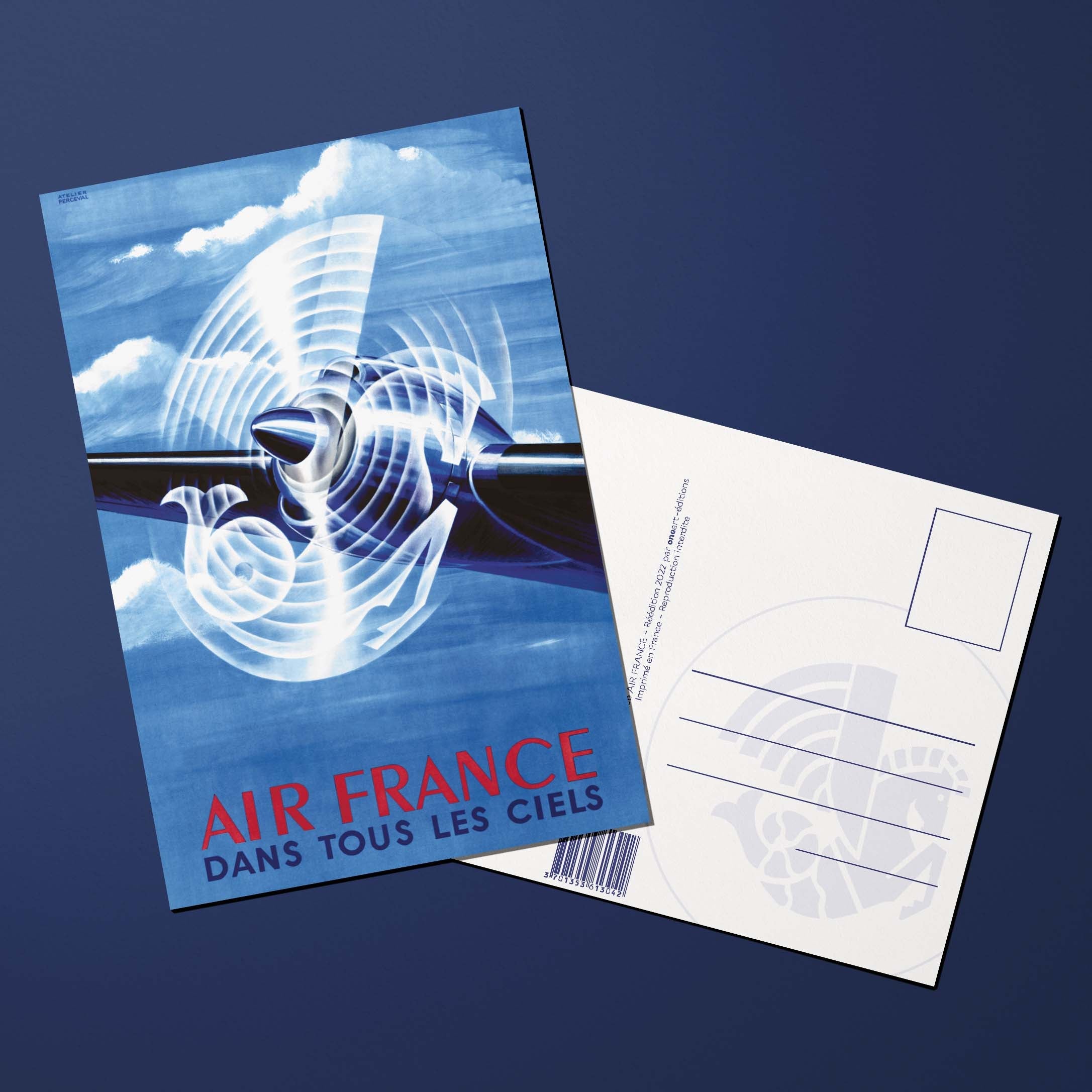Carte postale Air France Legend Dans tous les ciels, hélice