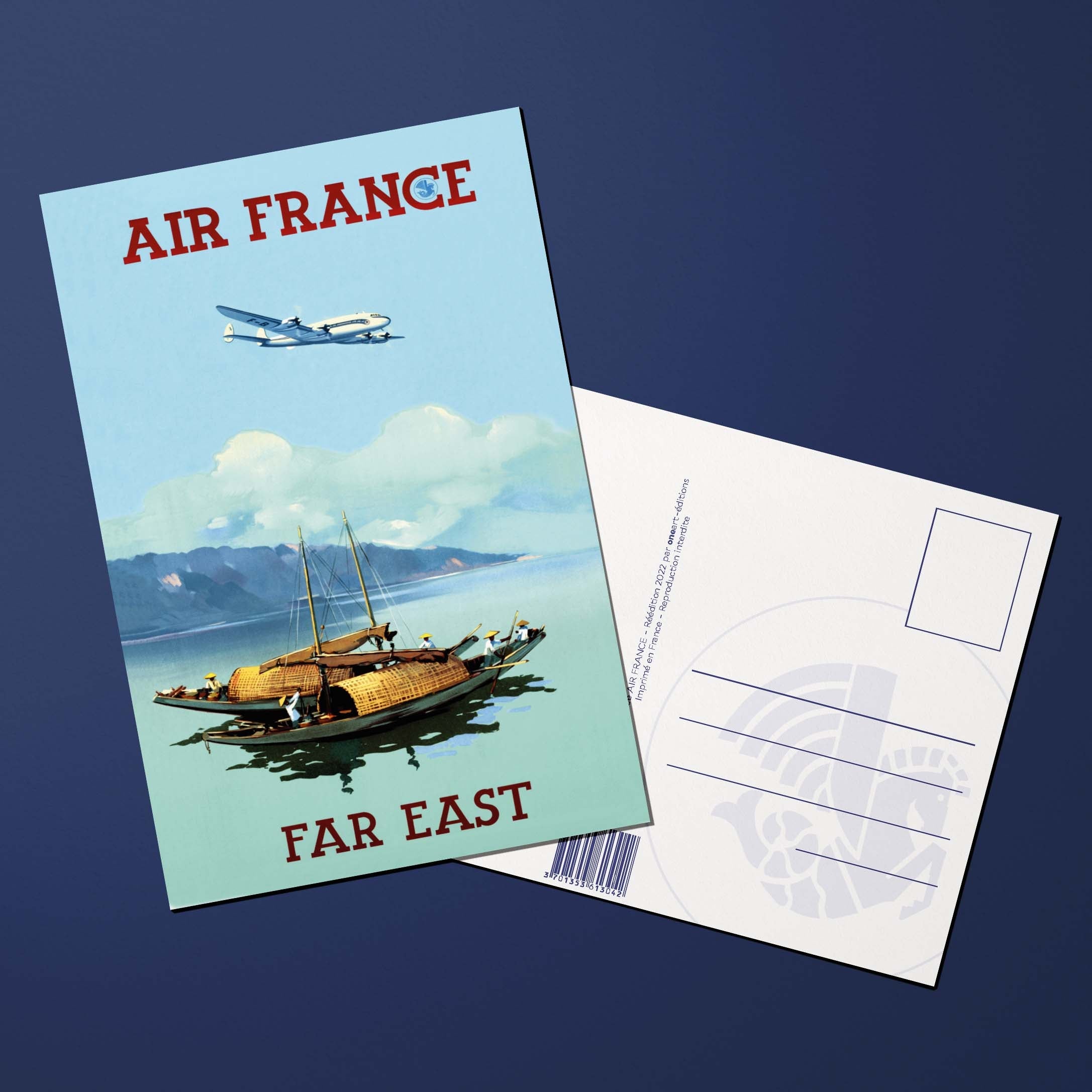 Air France Legend Far East postcard, junk